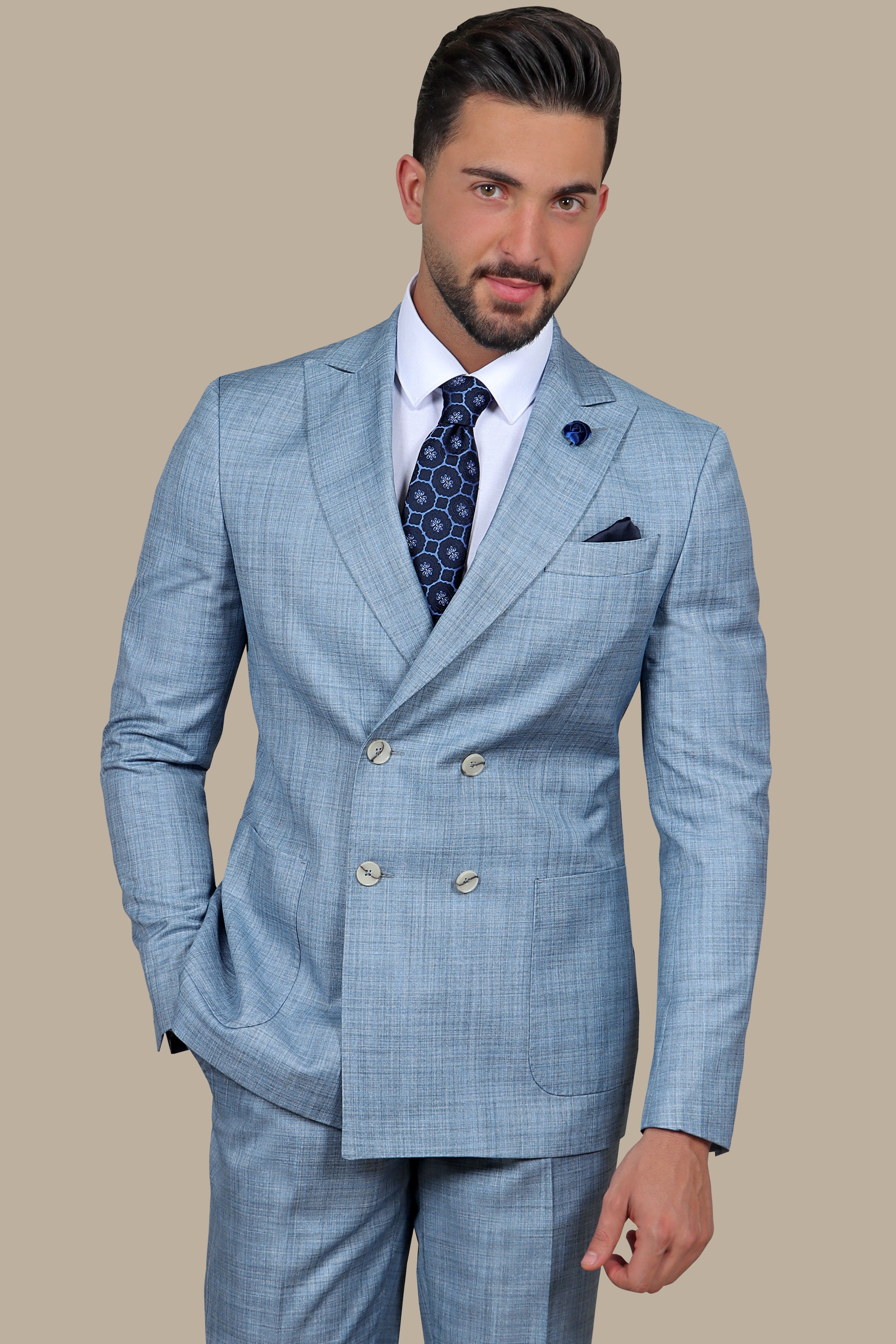 Classic Blue Patch Pocket Suit