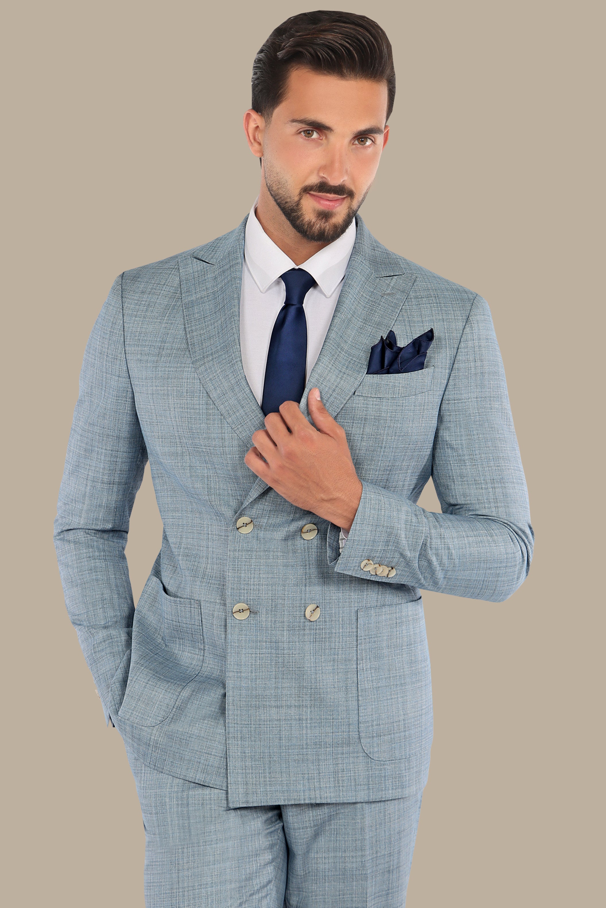 Classic Blue Patch Pocket Suit