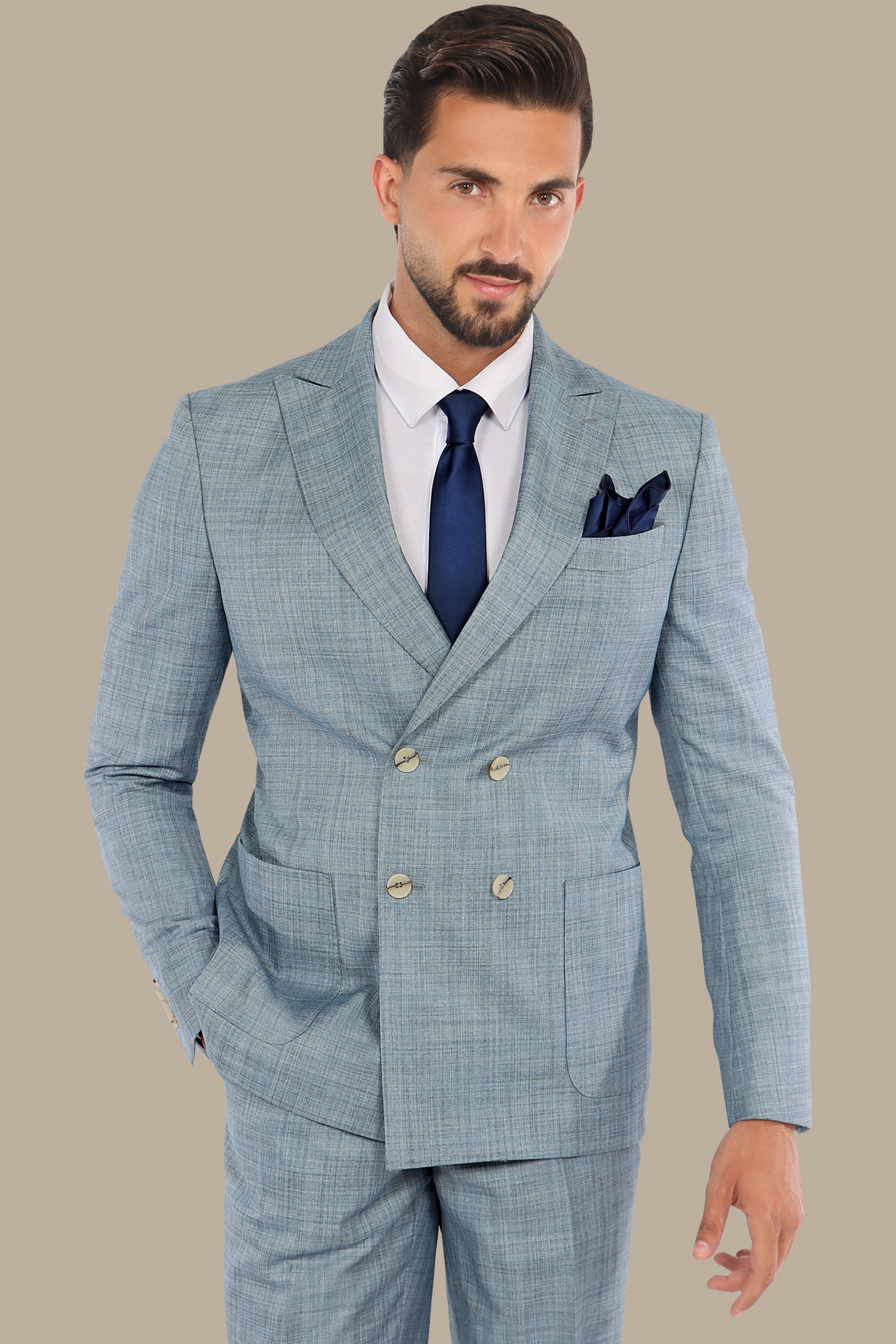 Classic Blue Patch Pocket Suit