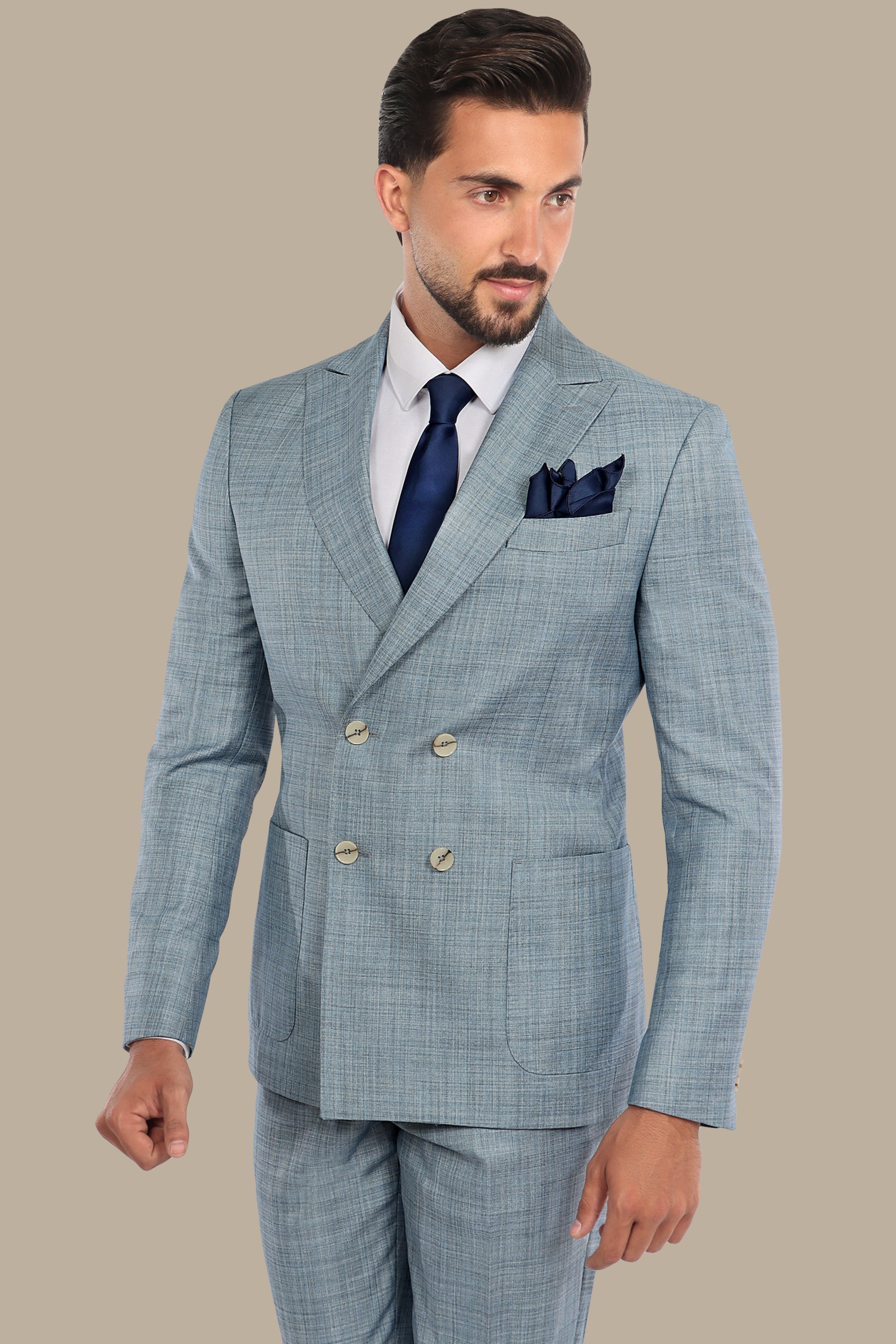 Classic Blue Patch Pocket Suit