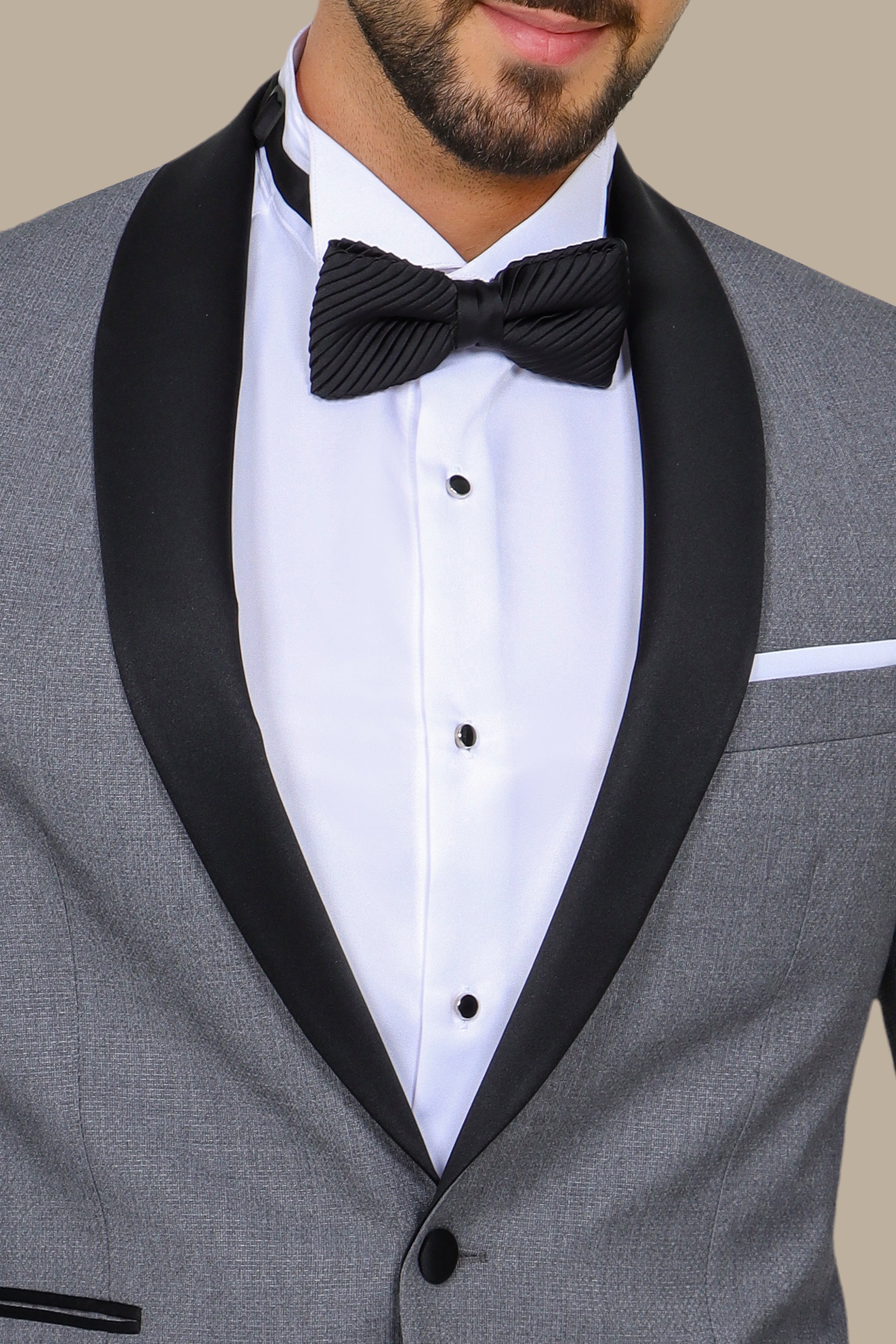 Grey Colchale Structured Tuxedo