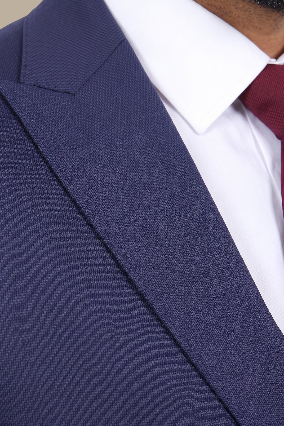Texture Piqué Peak Lapel Suit