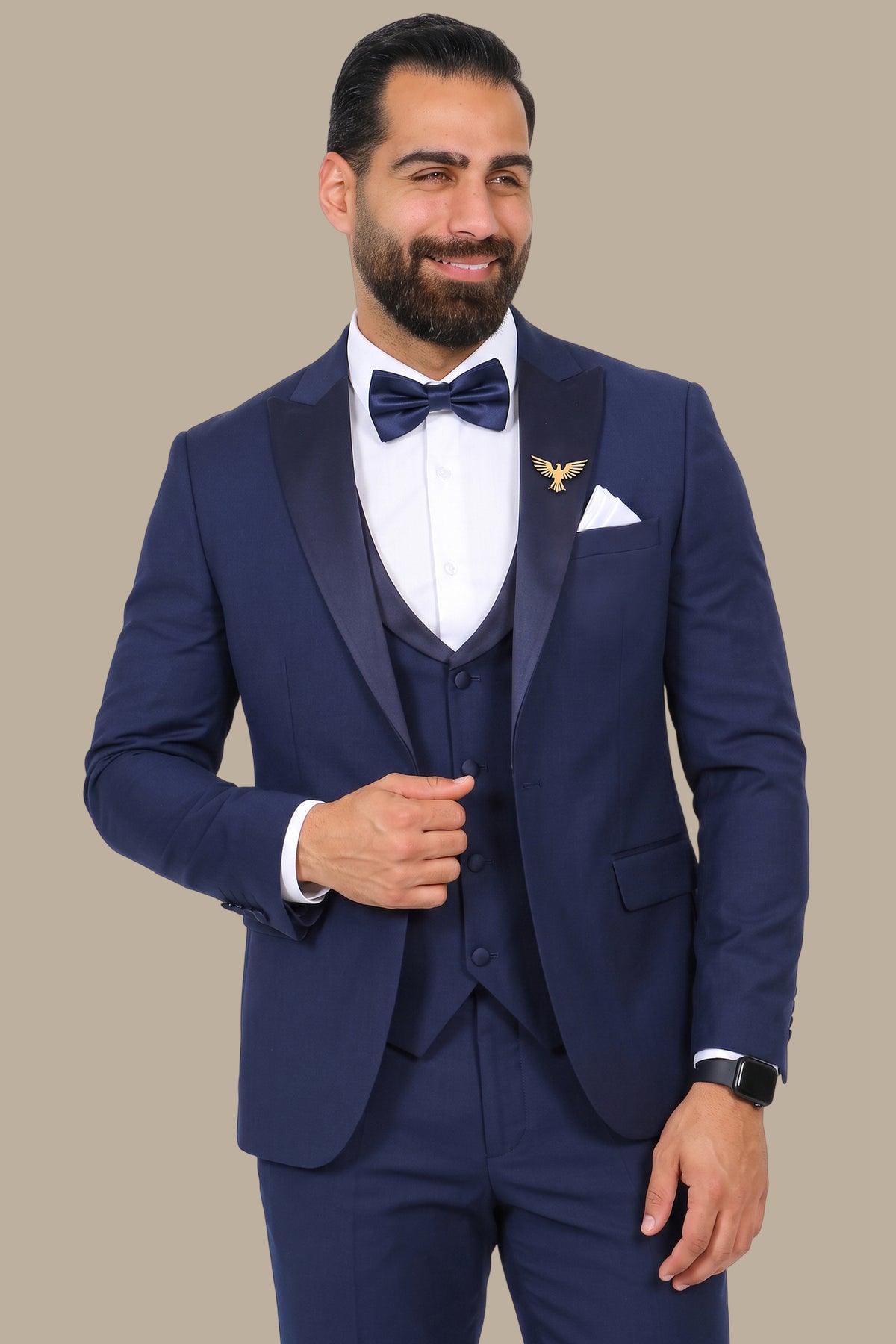 4-Piece Tuxedo Peak Lapel Plain