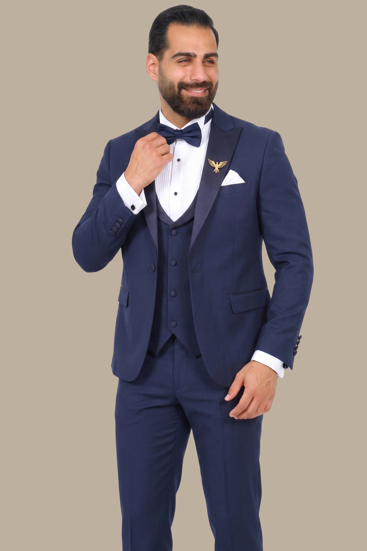 4-Piece Tuxedo Peak Lapel Plain