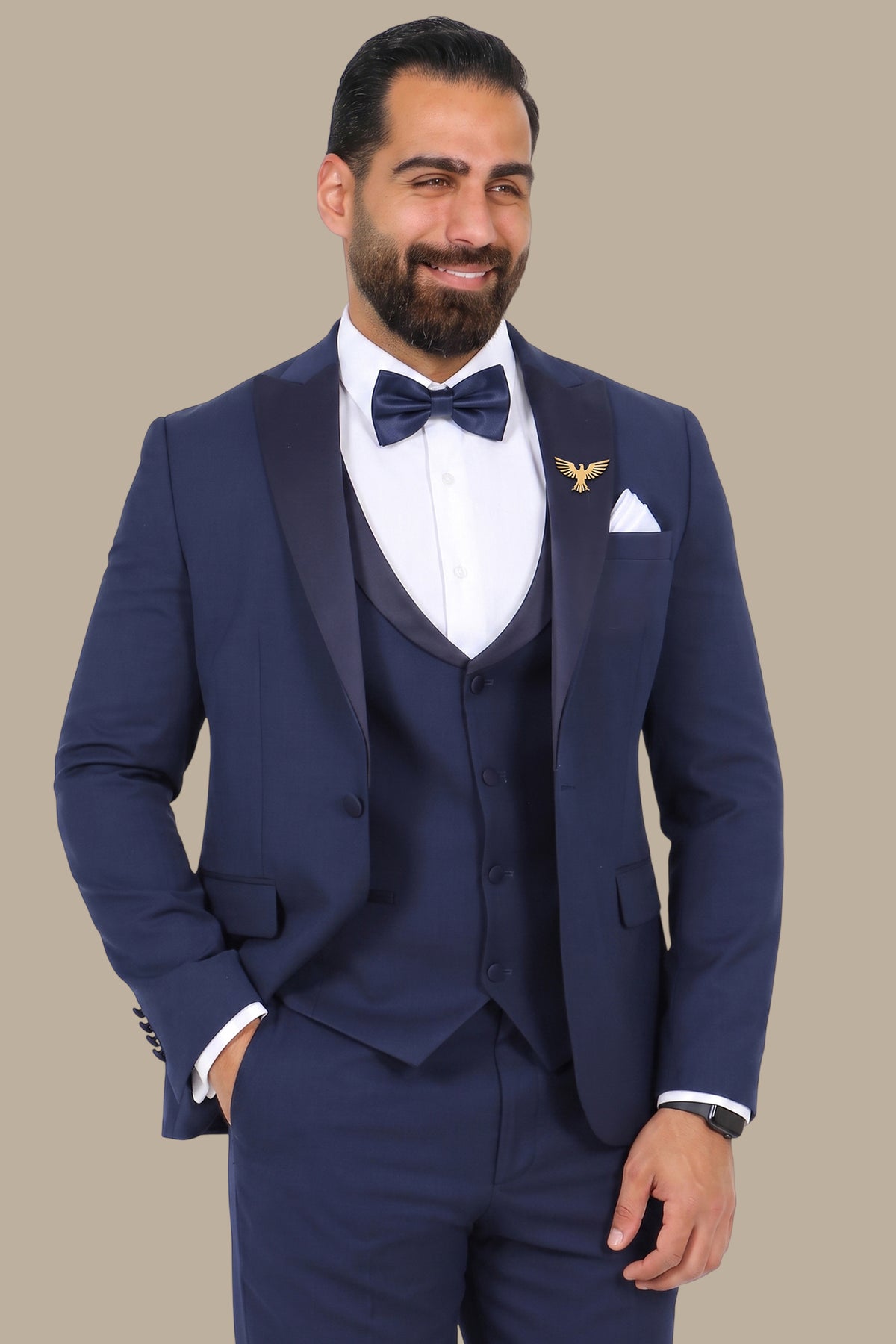 4-Piece Tuxedo Peak Lapel Plain