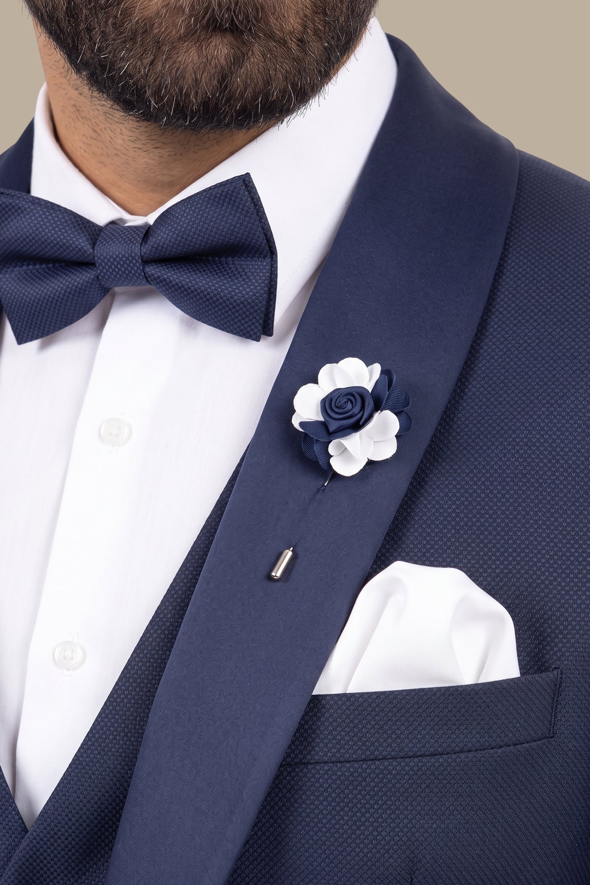 3-Piece Piqué Tuxedo Shawl Collar