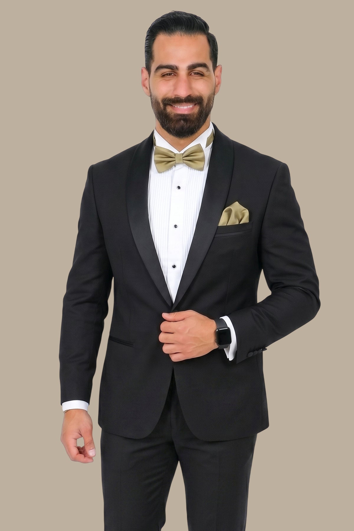 Tuxedo Structured Col Chal – Black