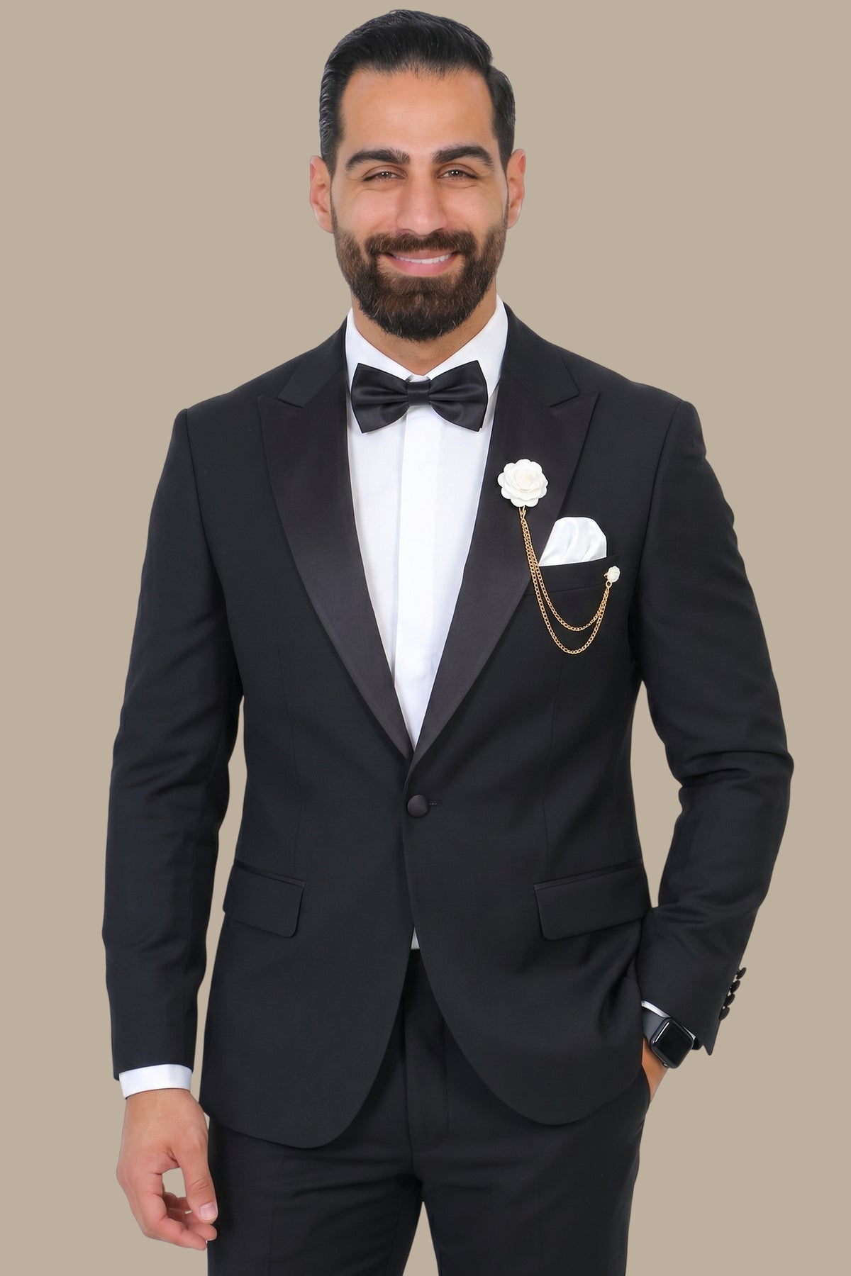 Tuxedo Wide Peak Lapel – Black