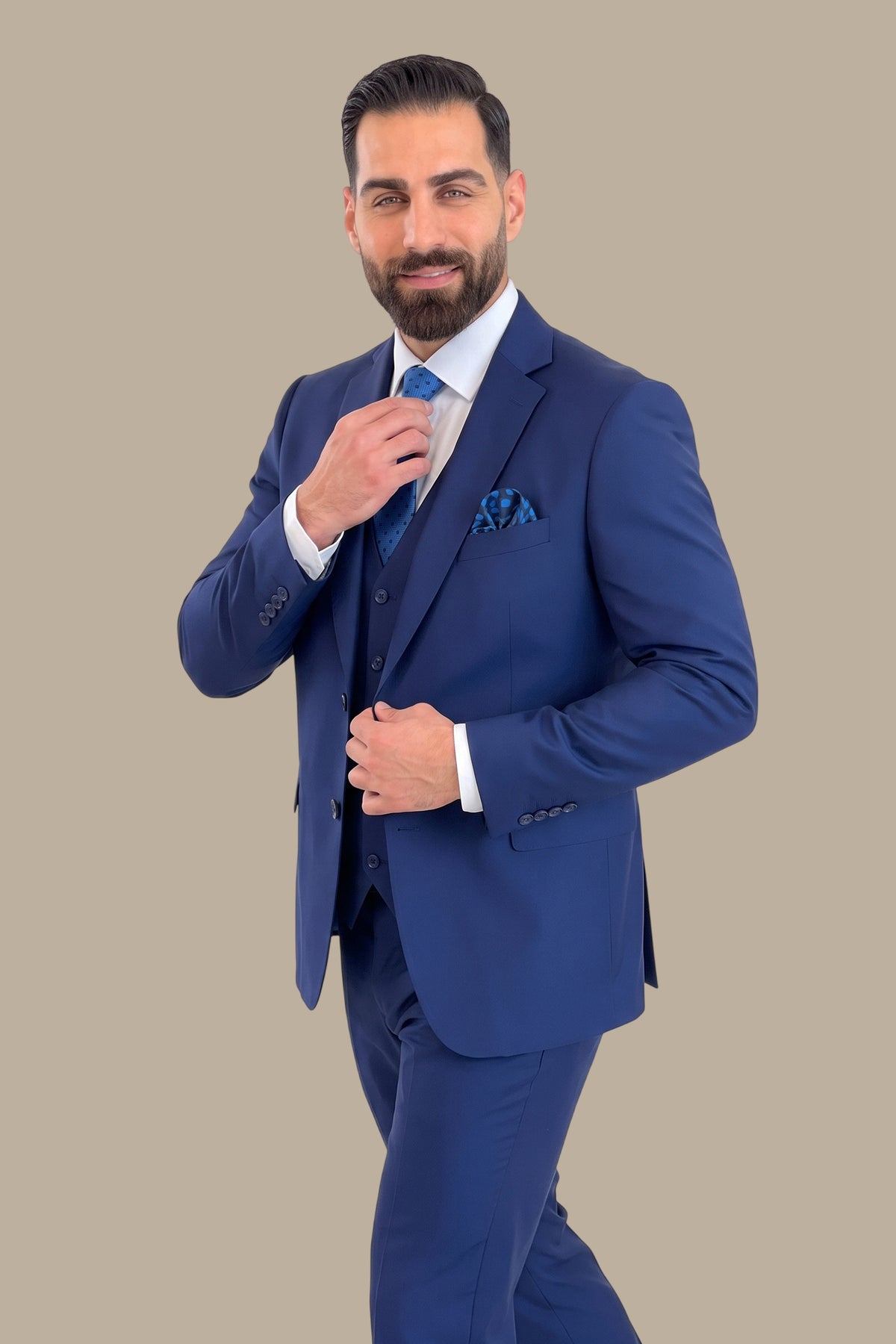 Plain Wool Notch Lapel Suit