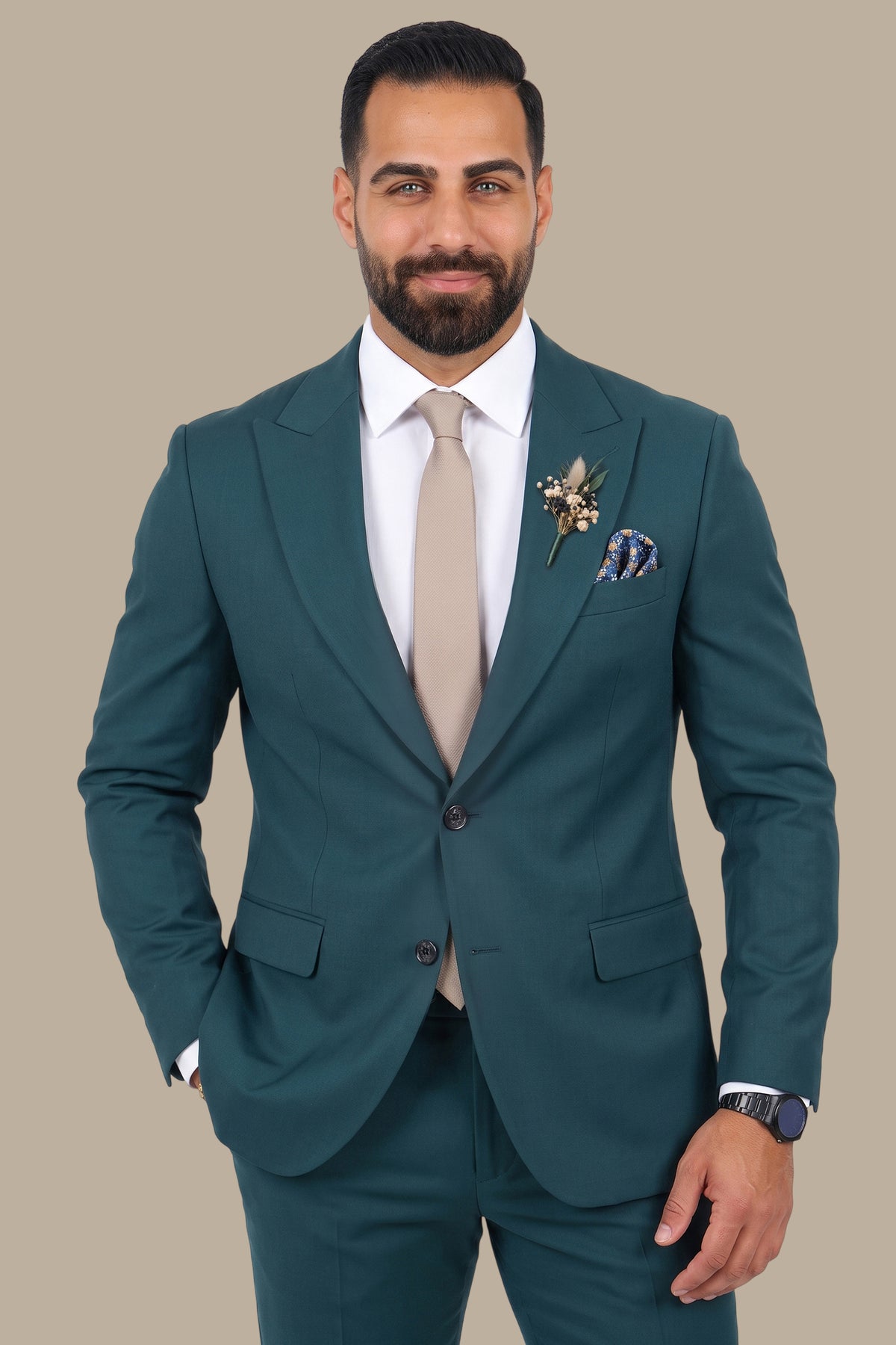 2-Piece Suit – Curved Peak Lapel