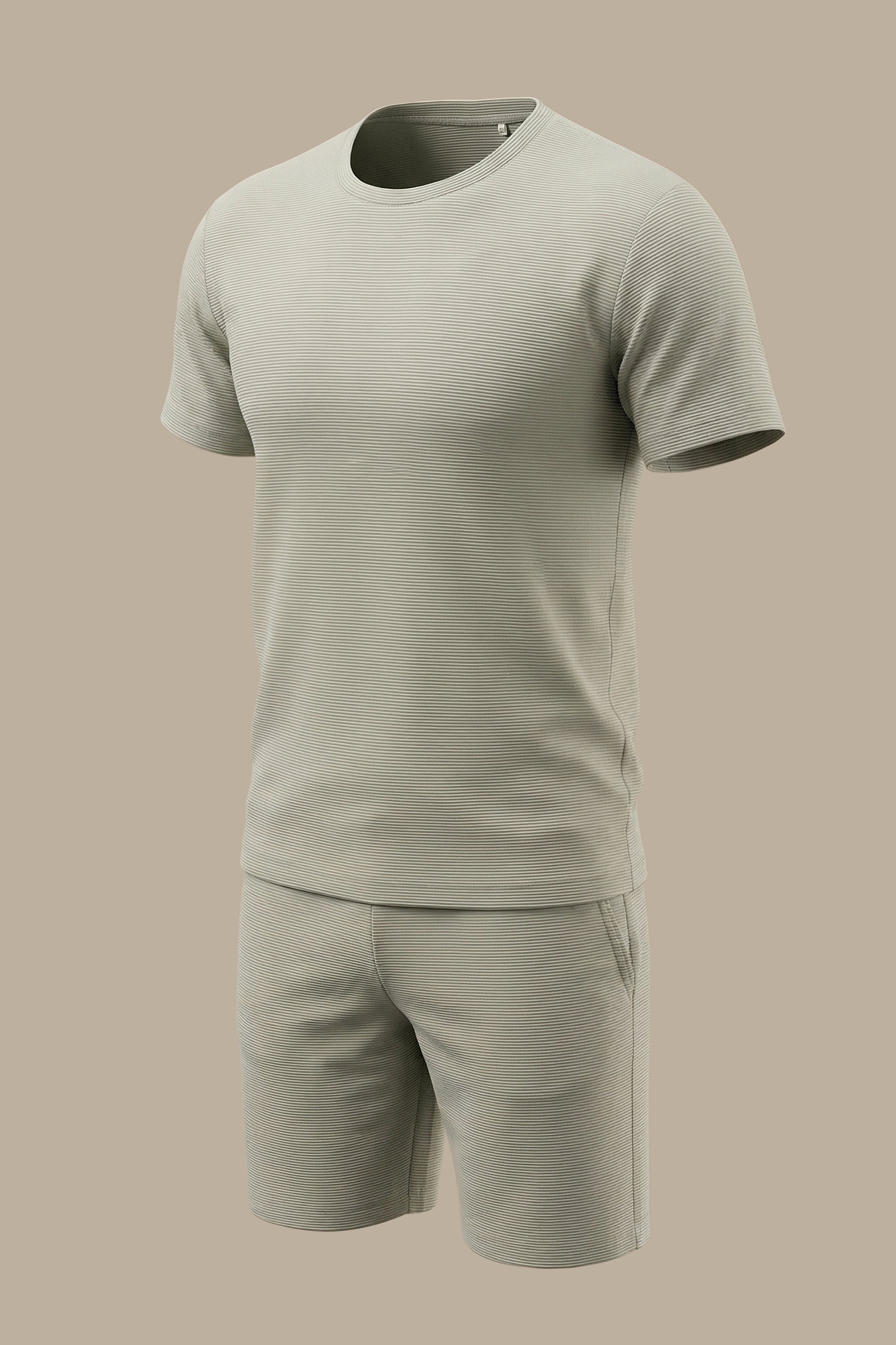 Urban Edge: Light Grey Horizontally Ripped Tracksuit