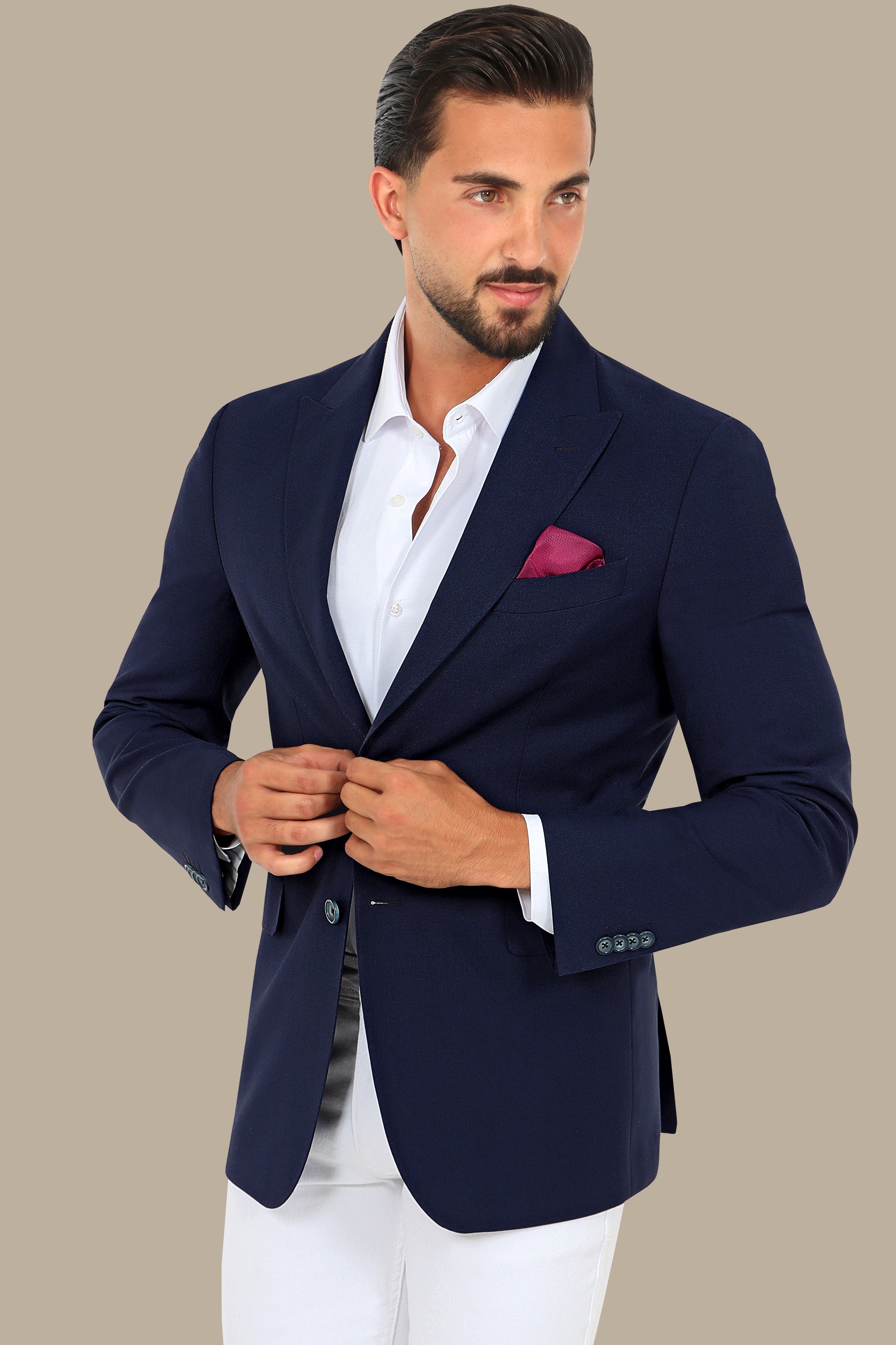 Blazer Peak Regular Structured Jacket - Navy