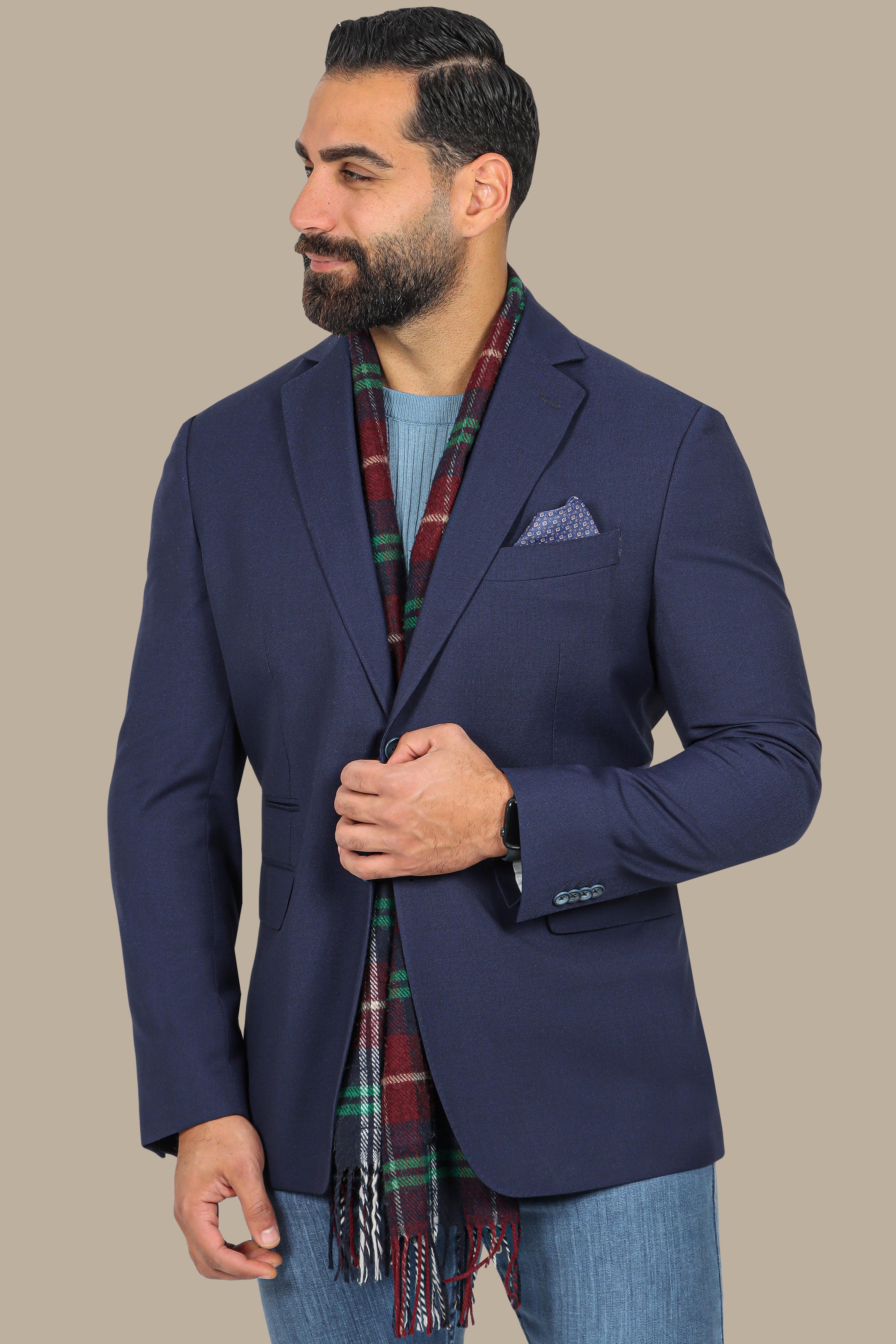 Blazer Peak Regular Structured Jacket - Navy