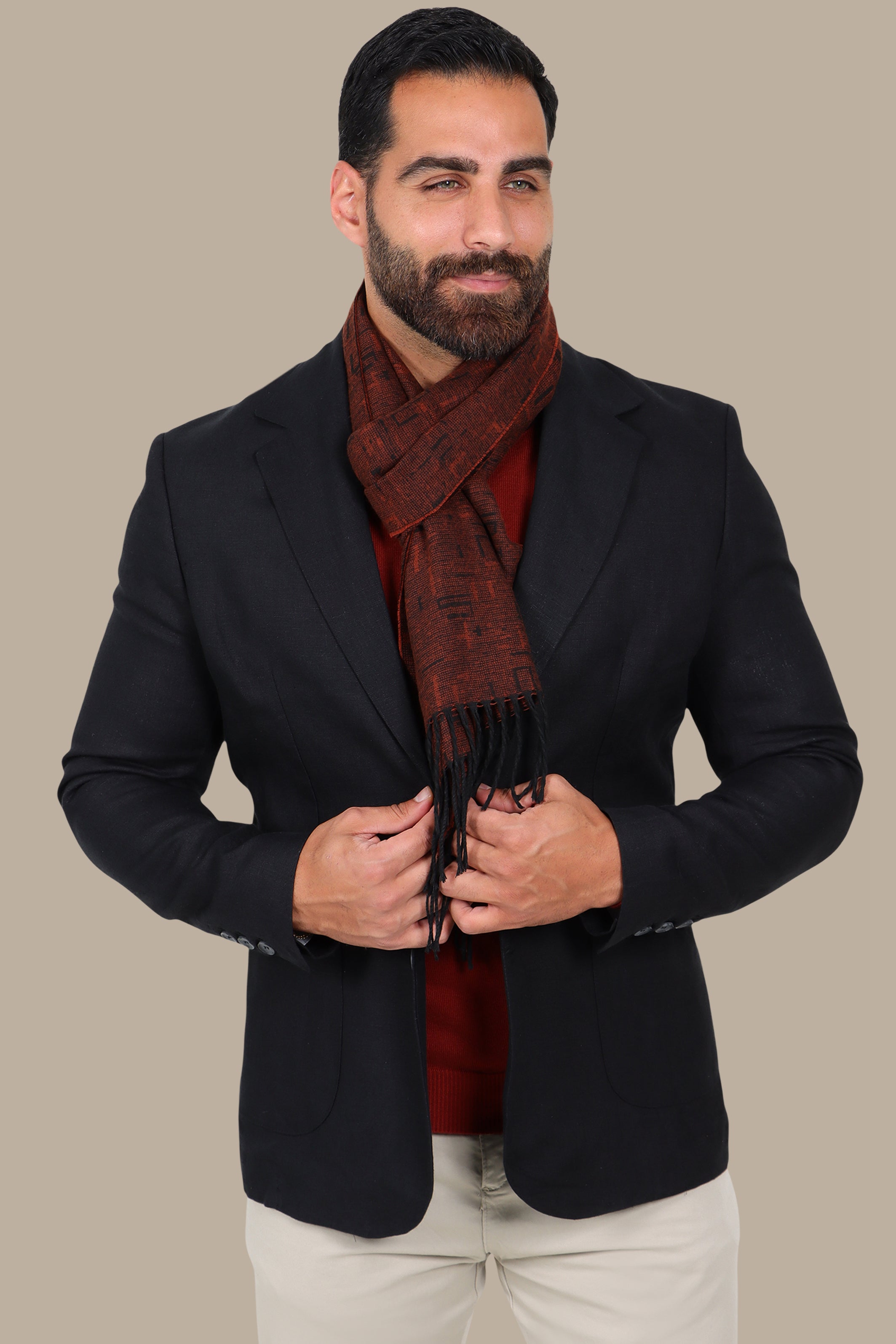 Black Blazer with Notch Lapel and Patch Pockets