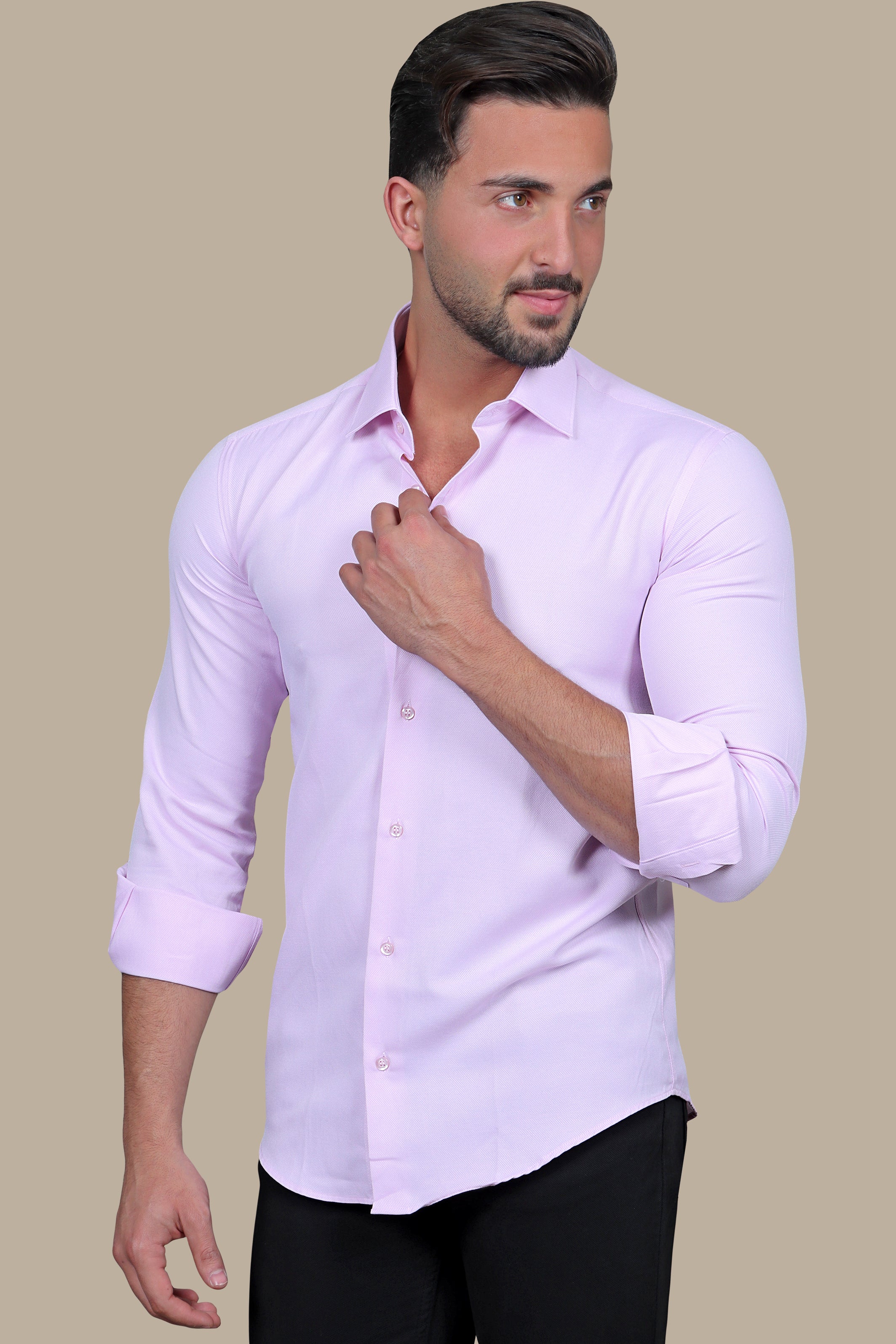 Pink Slim Fit Oxford Shirt