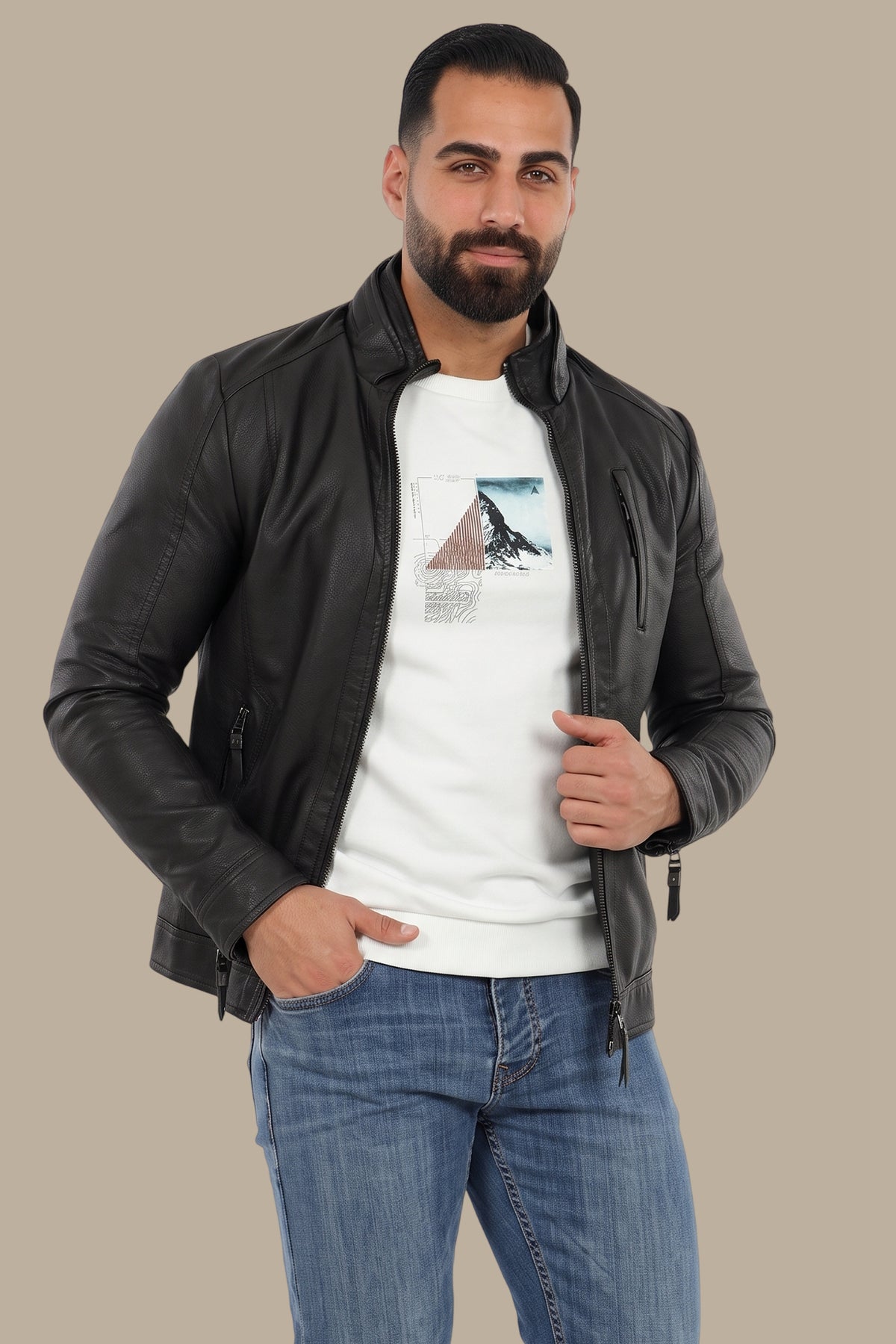 Brown Neretva Leather Jacket