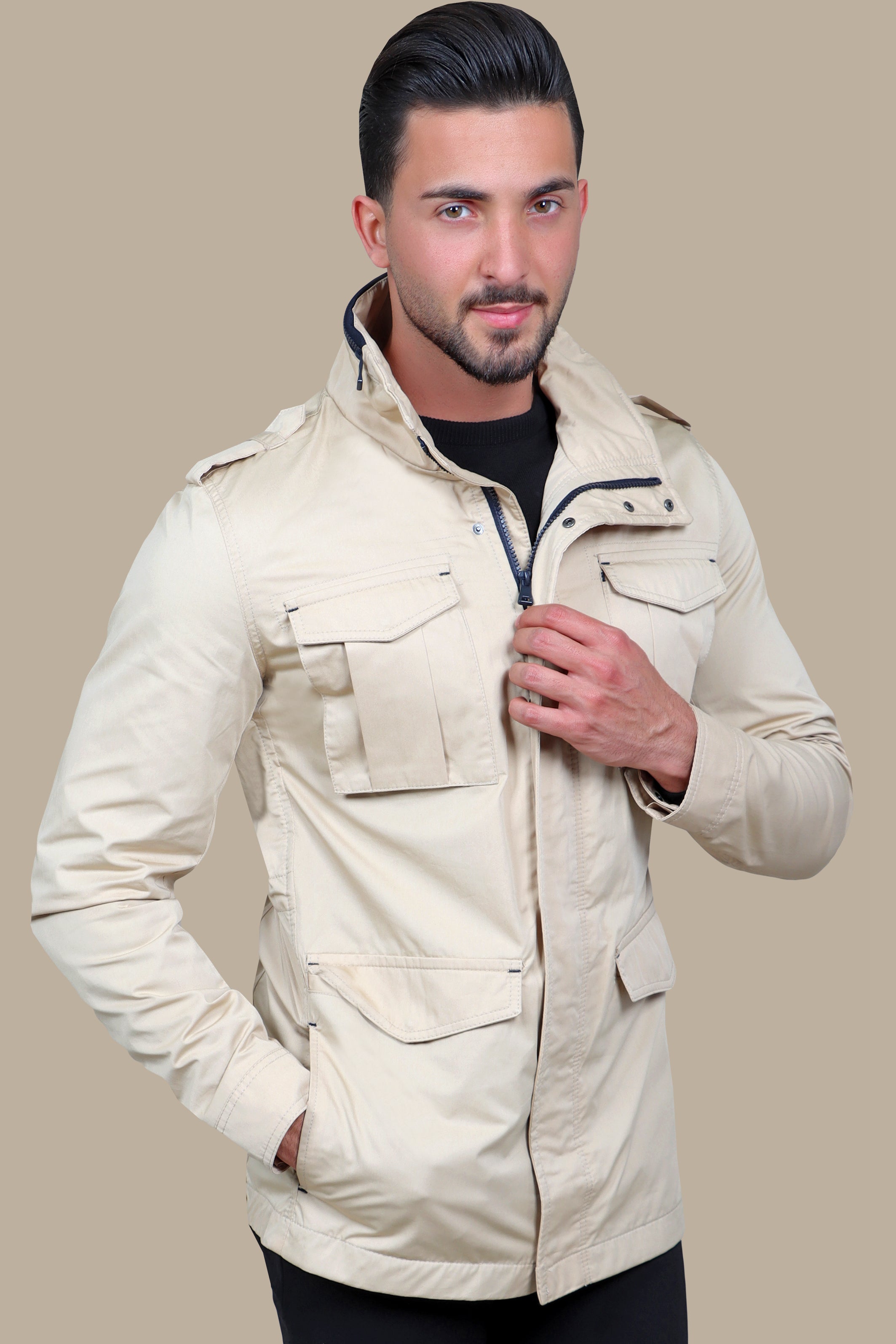 Safari Beige Jacket: Adventure-Ready Style