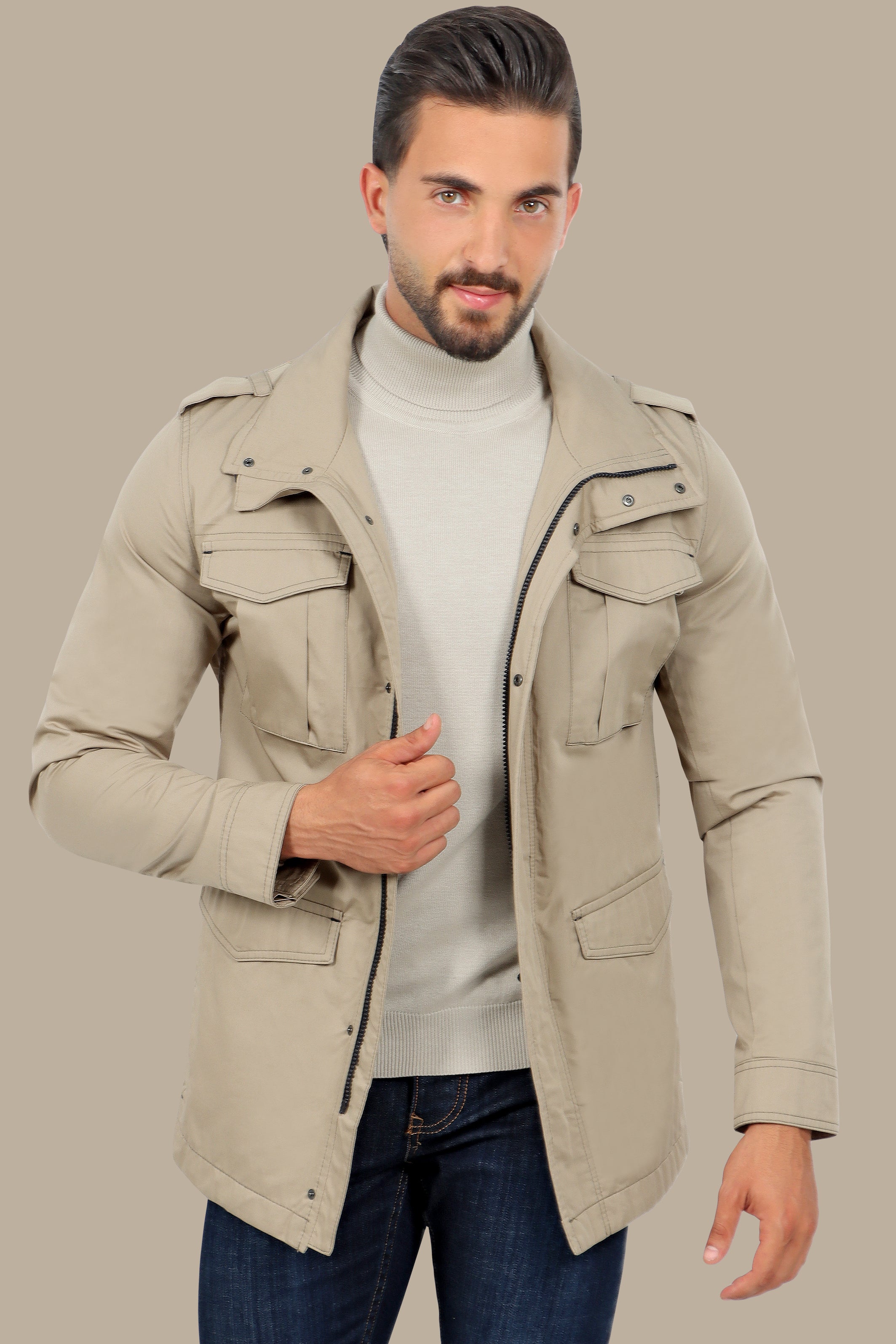 Safari Beige Jacket: Adventure-Ready Style