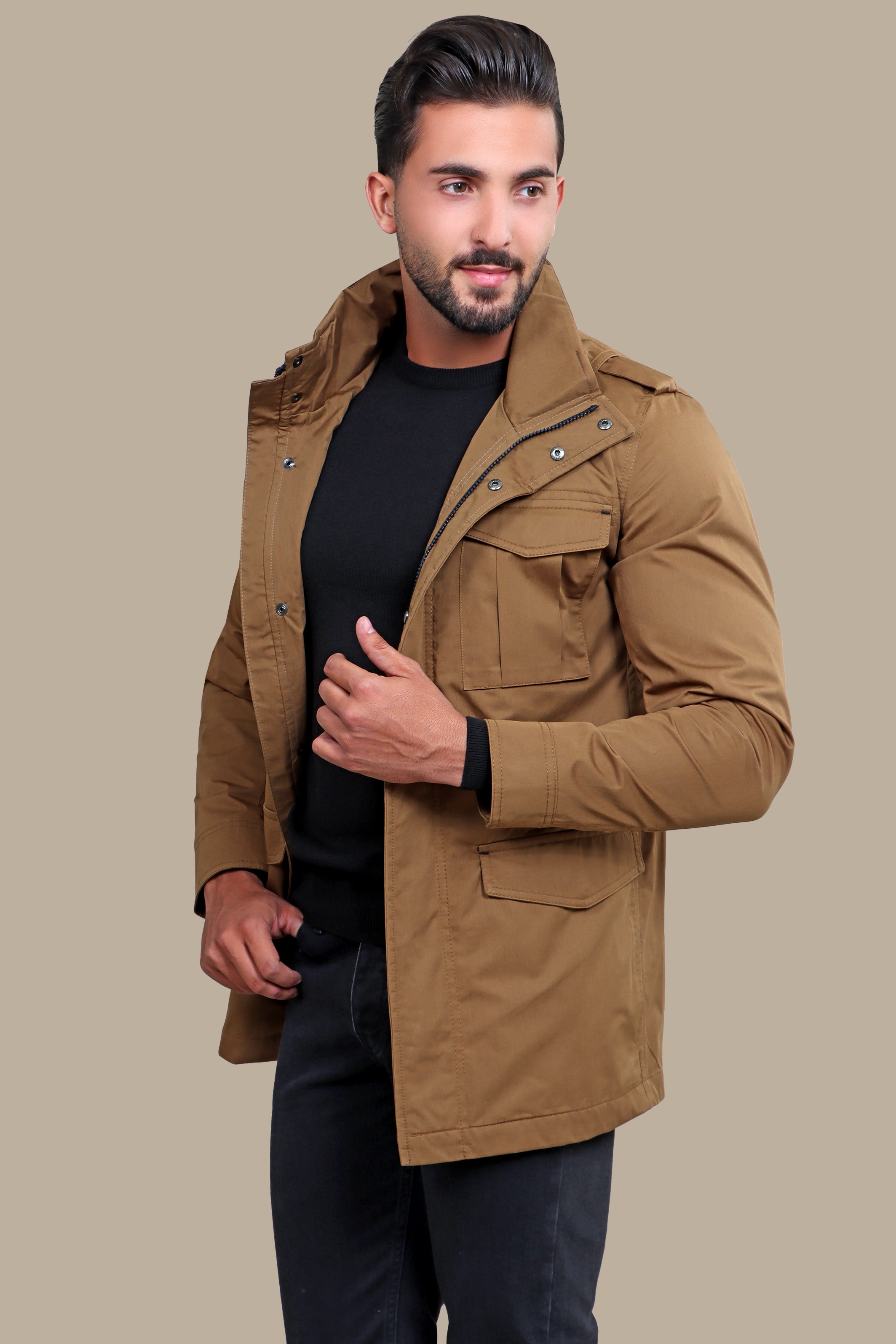 Brown Adventure Safari Jacket: Unleash Your Explorer Spirit