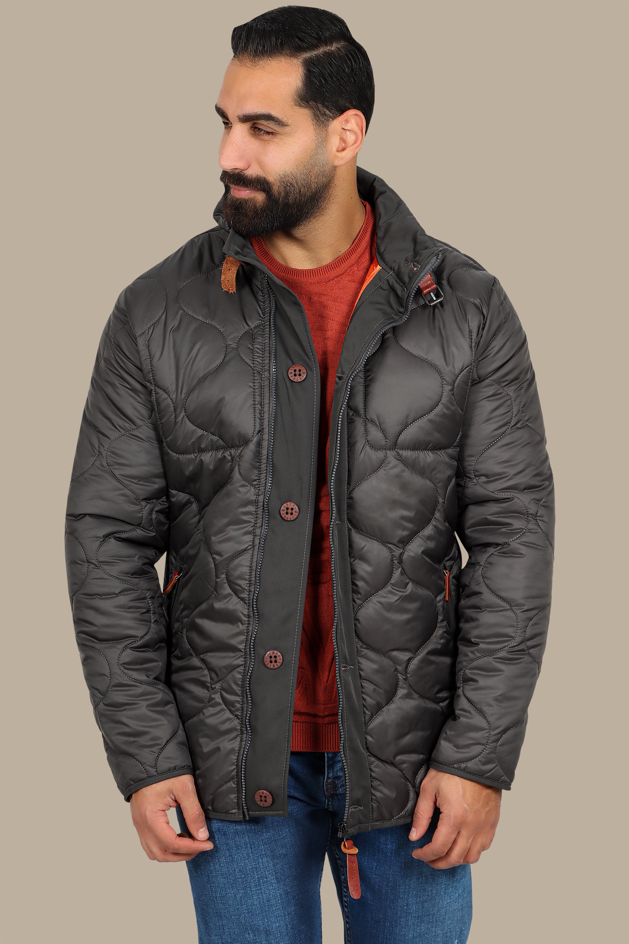 Quilted Puffer Excellence in Dark Gray