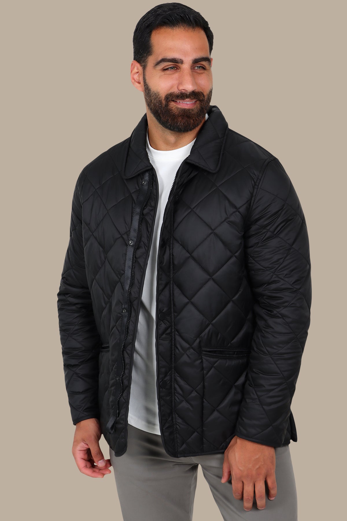 Slant Pocket Lightweight Puffer Jacket