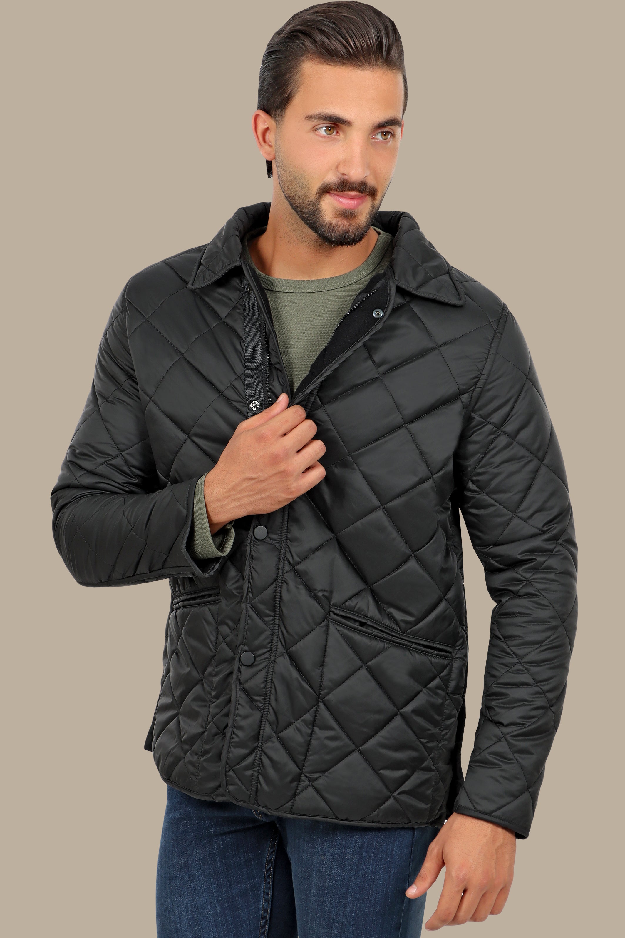 Slant Pocket Lightweight Puffer Jacket