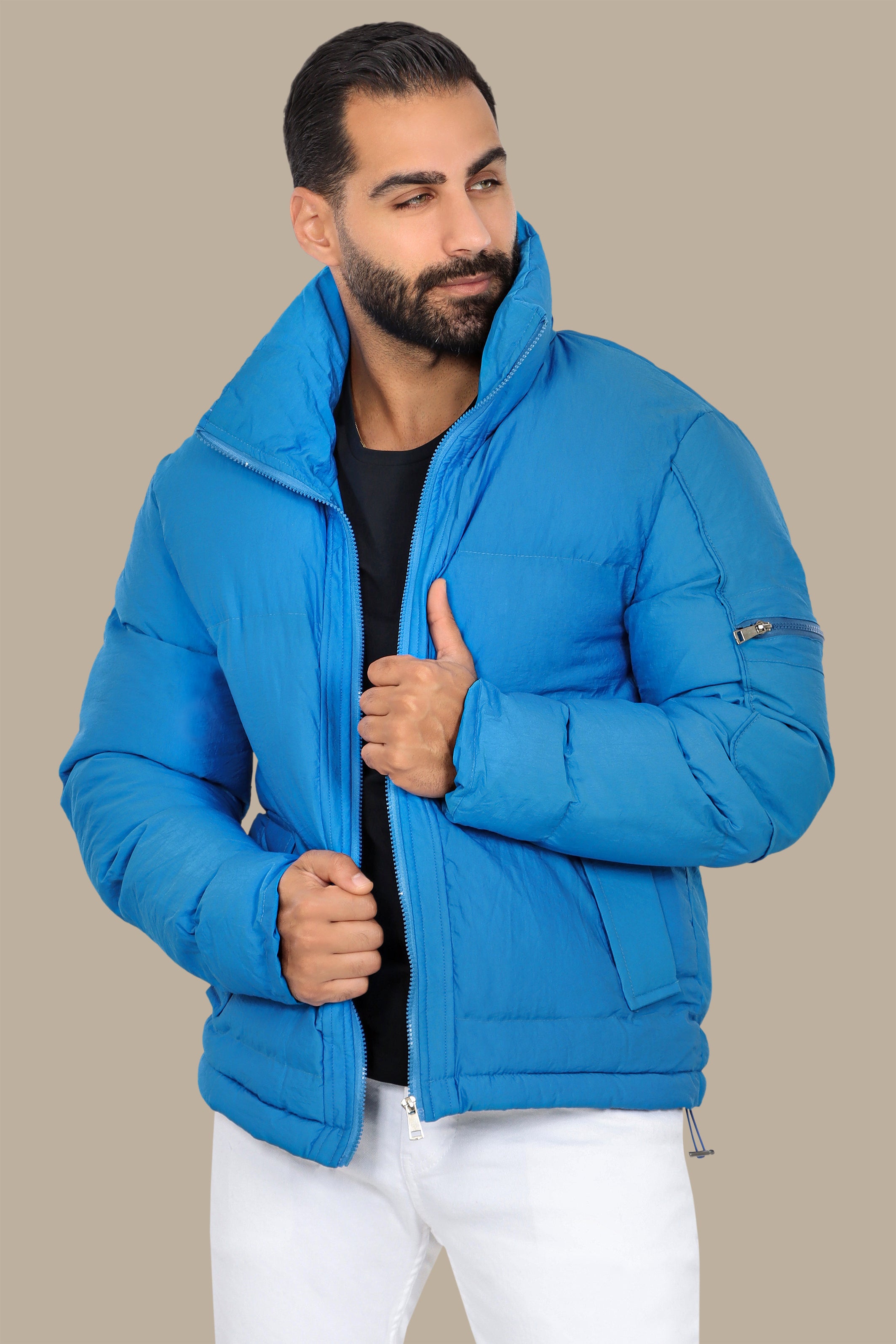 Blue Puffer Jacket – Simple & Warm