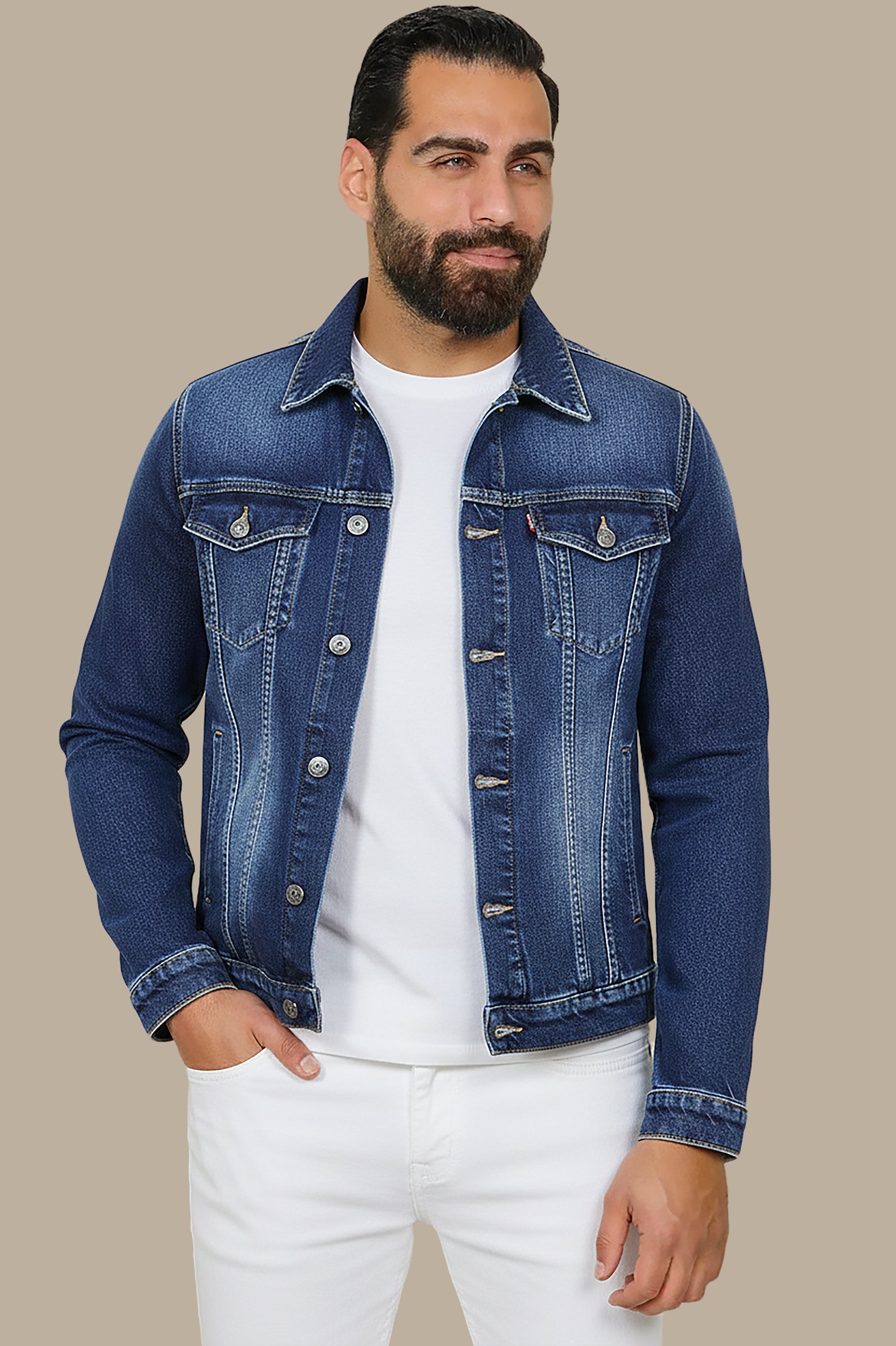 Denim Jacket Basic Light Blue
