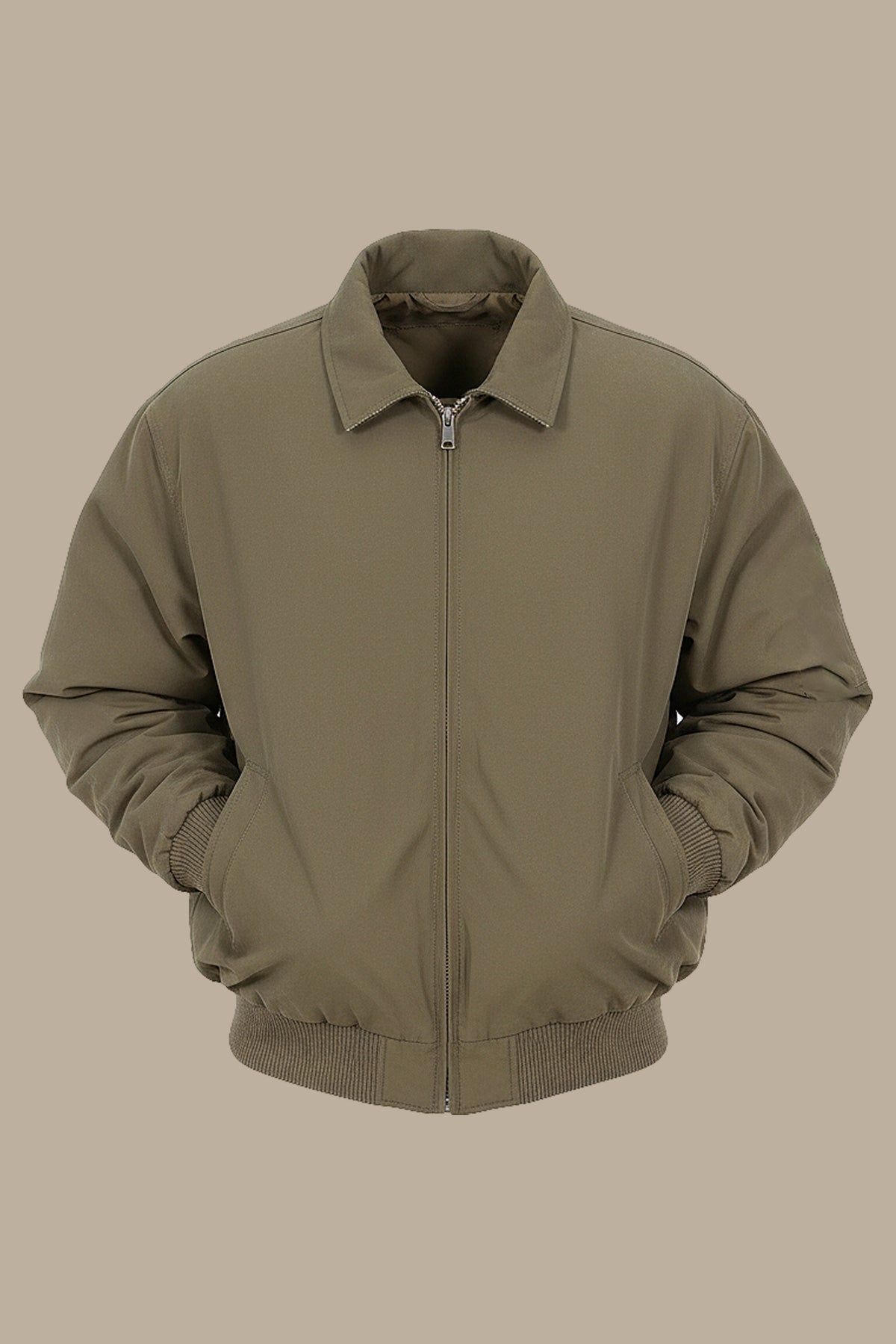 Khaki Oversized Short-Cut Jacket