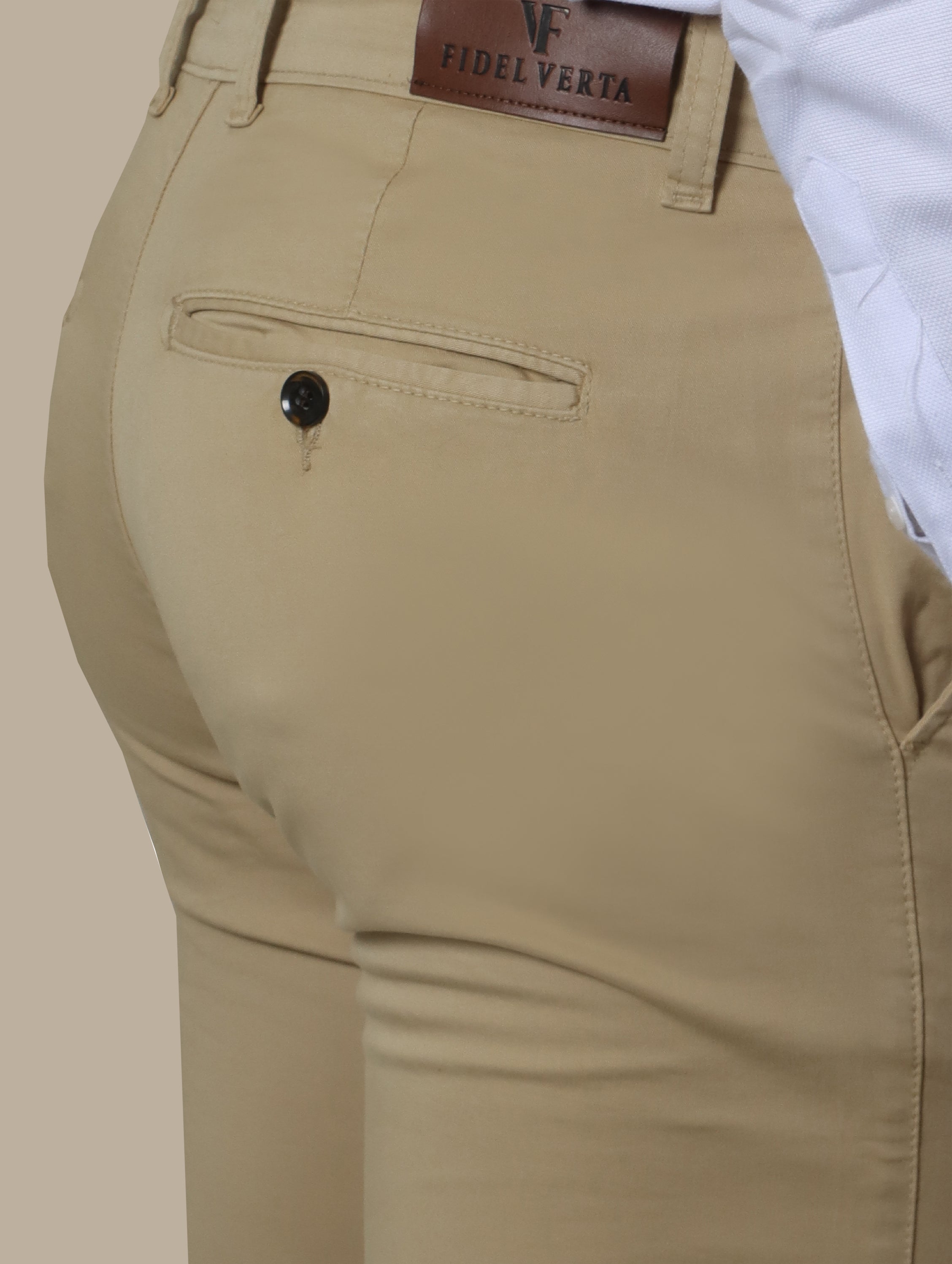 Modern Elegance: Slim Fit Beige Chinos