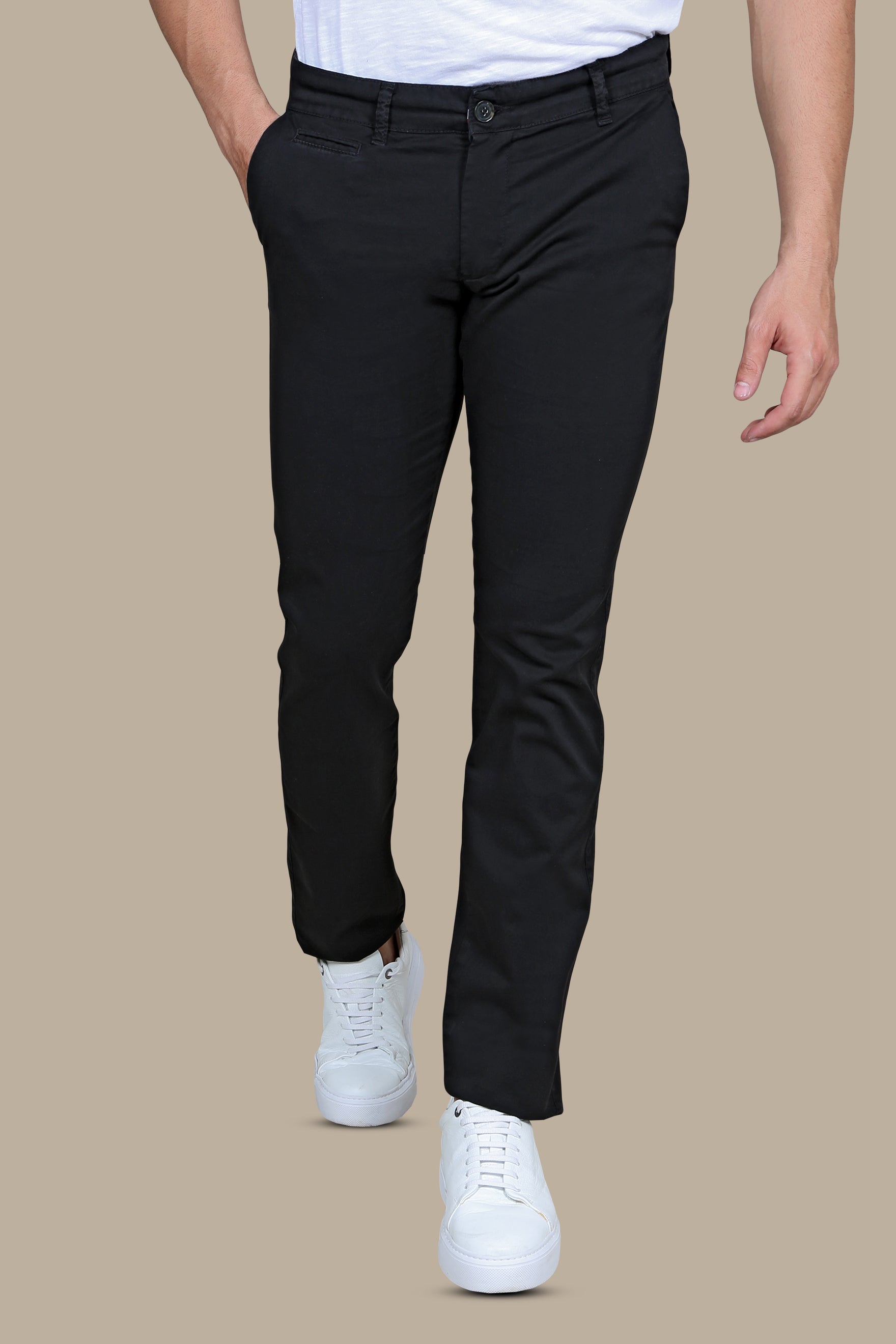 Black Slim Fit Chino Trouser