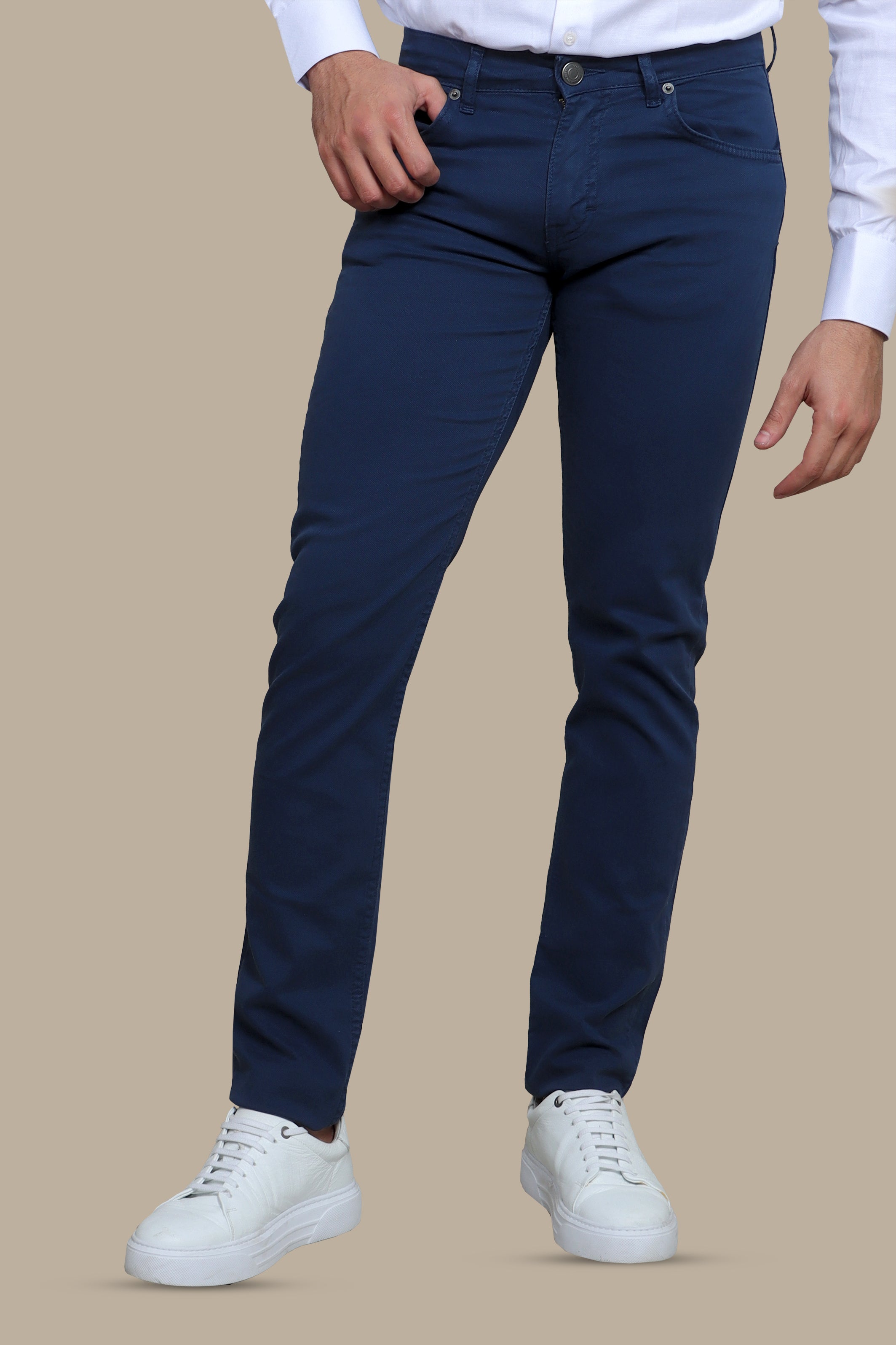 Indigo Allure: 5-Pocket Oxford Pants in Timeless Hues