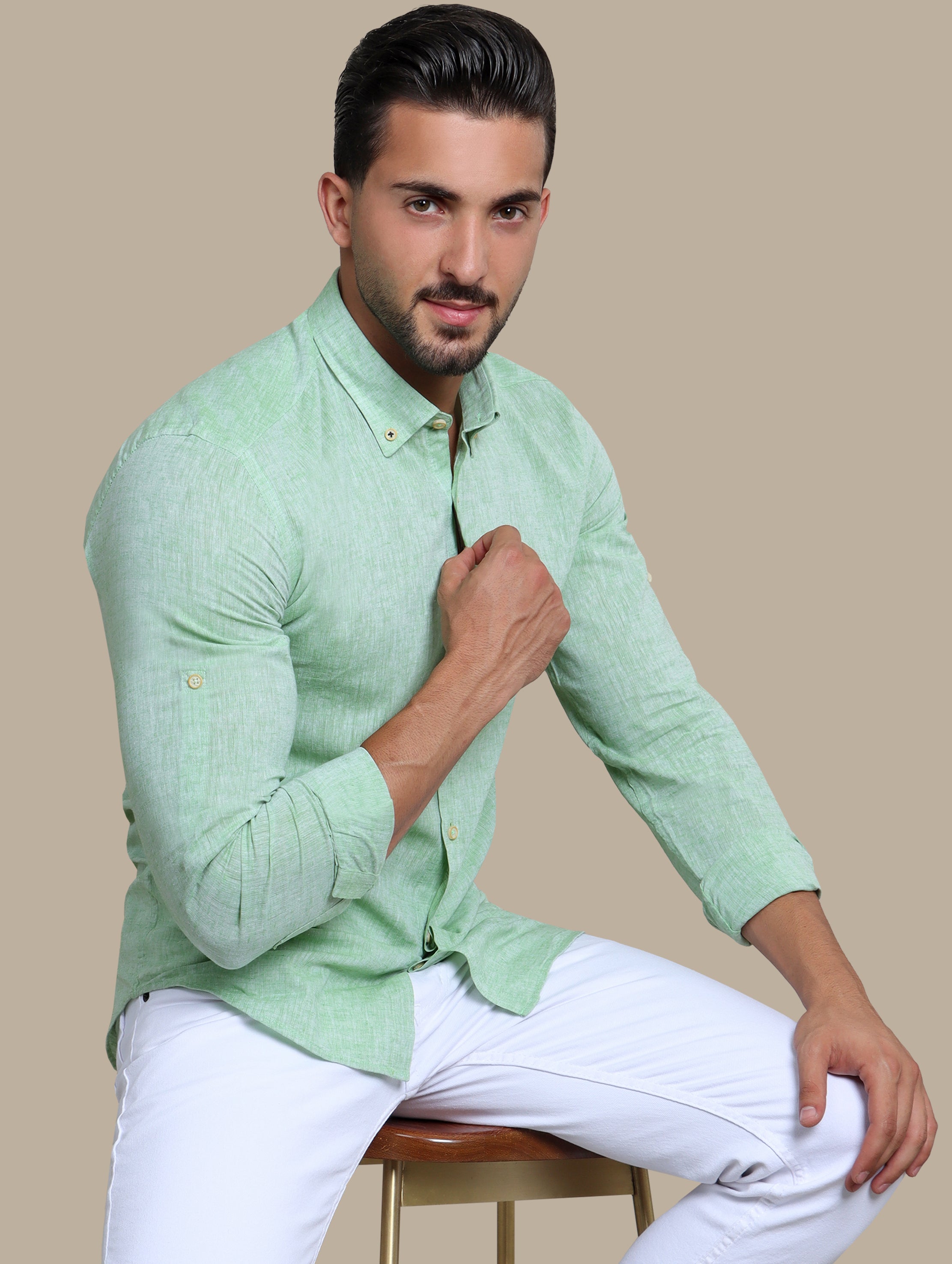 Shirt Linen Colar | Pistache