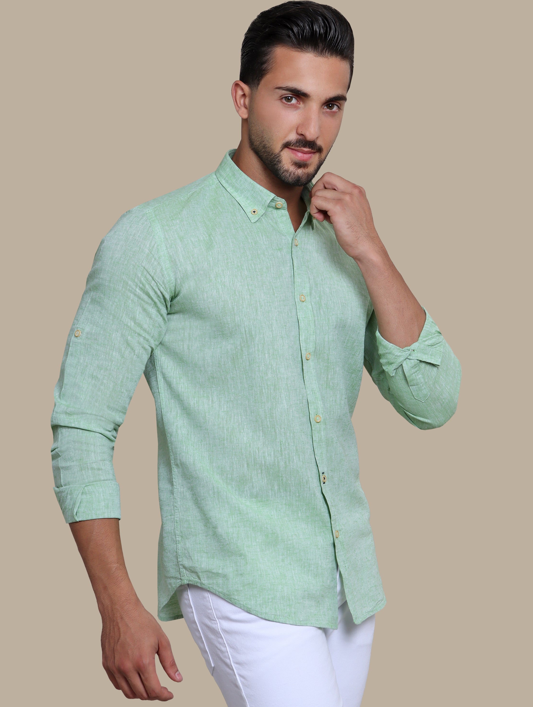 Shirt Linen Colar | Pistache