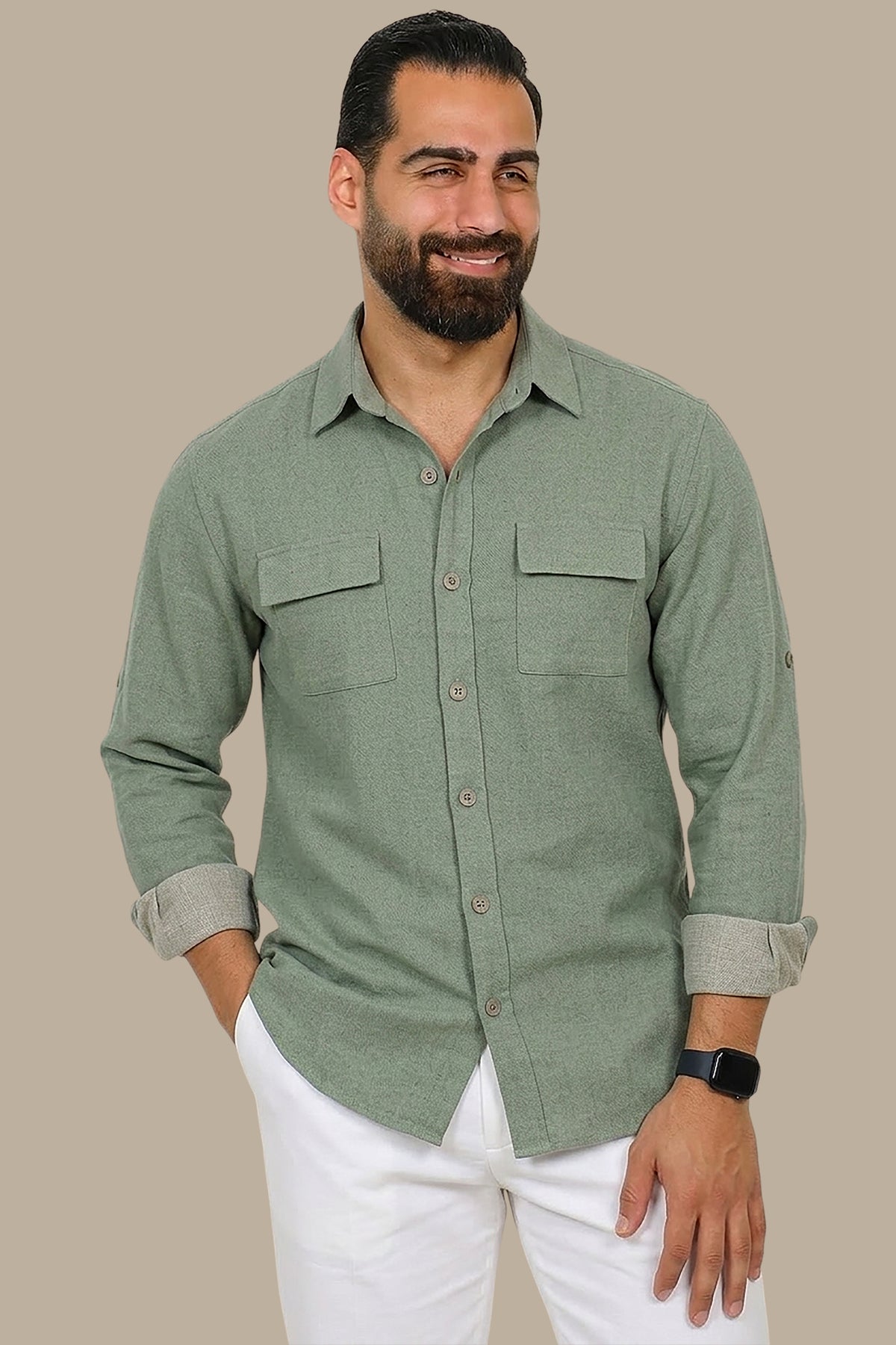 Linen Flap Pocket Shirt