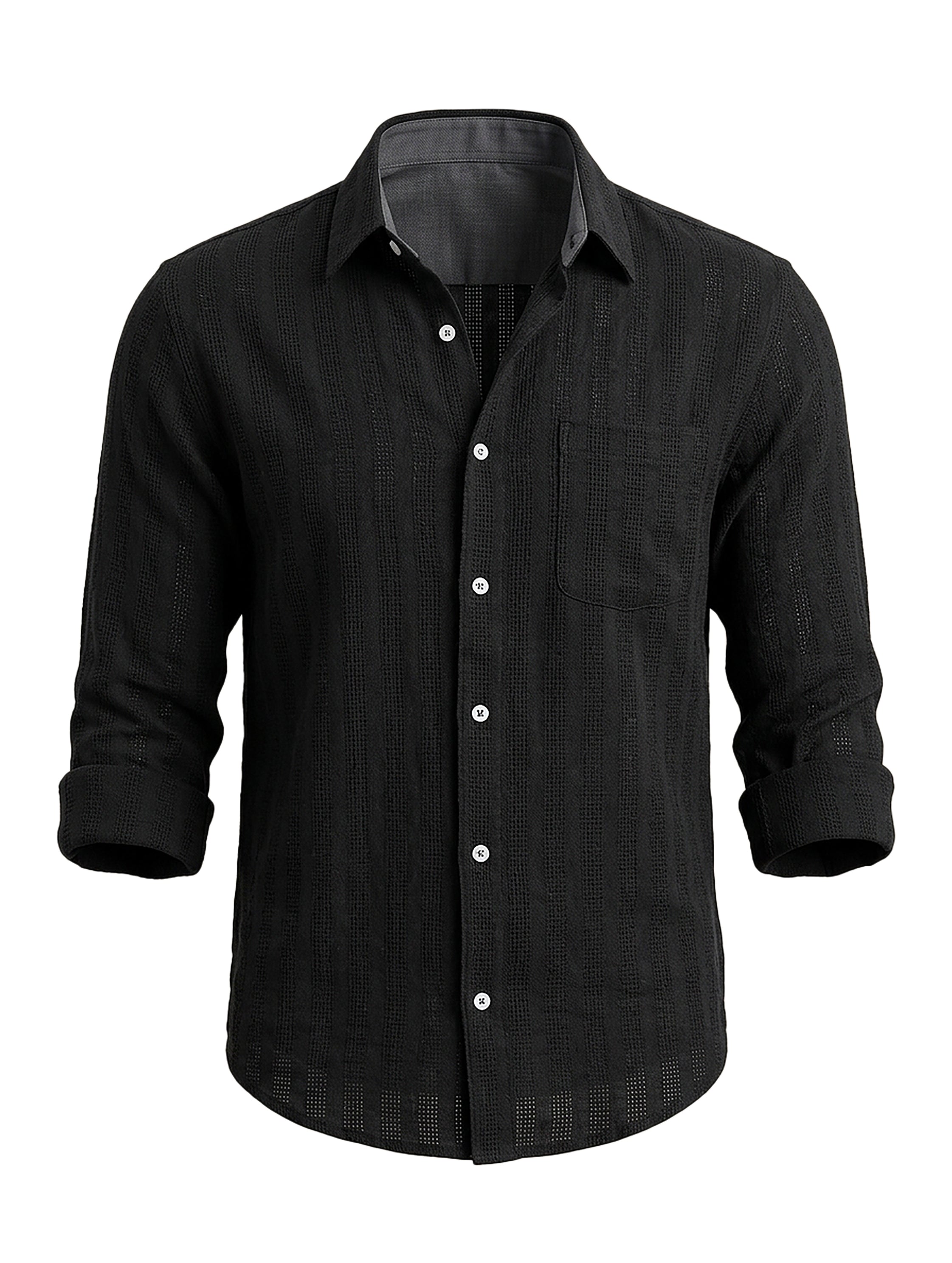 Shirt Canvas With Pocket | Black