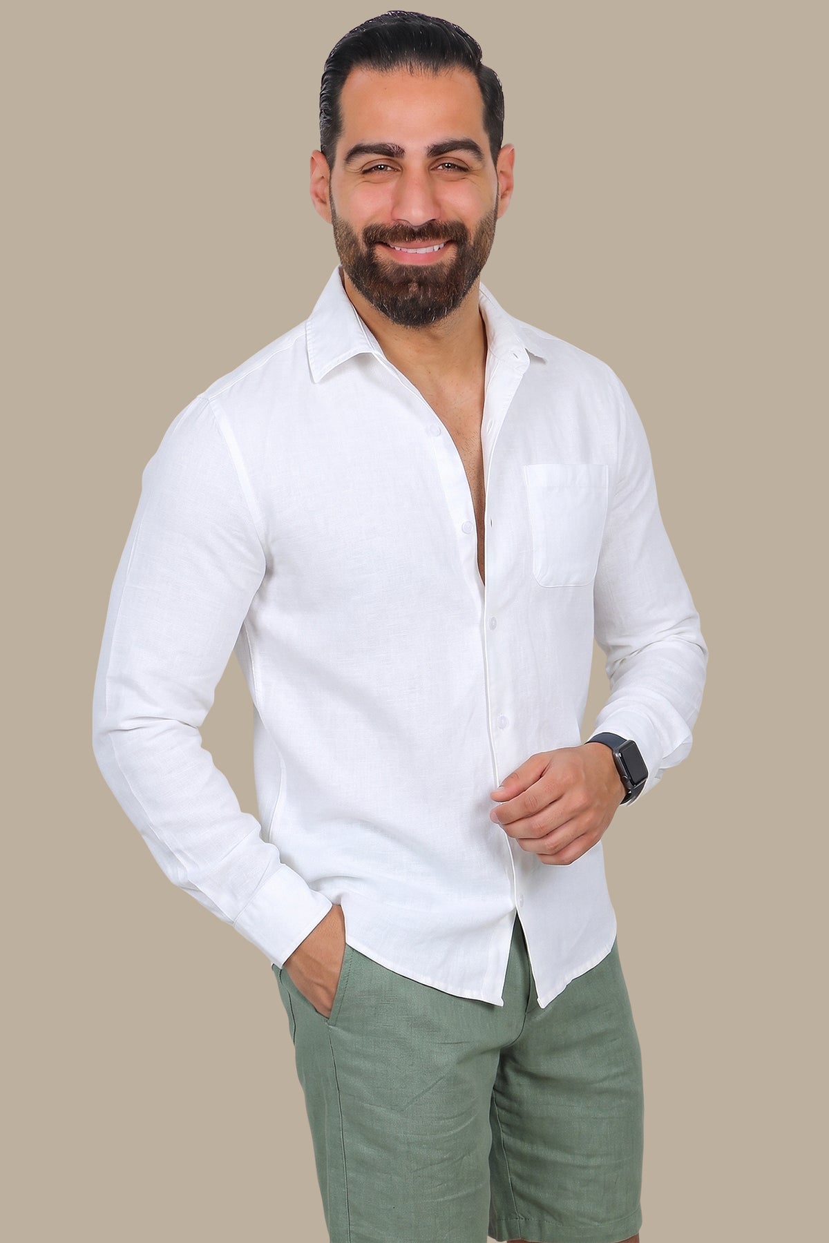 Linen Patch Pocket Shirt
