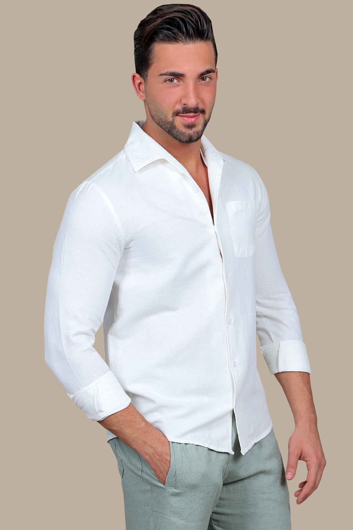 Linen Patch Pocket Shirt