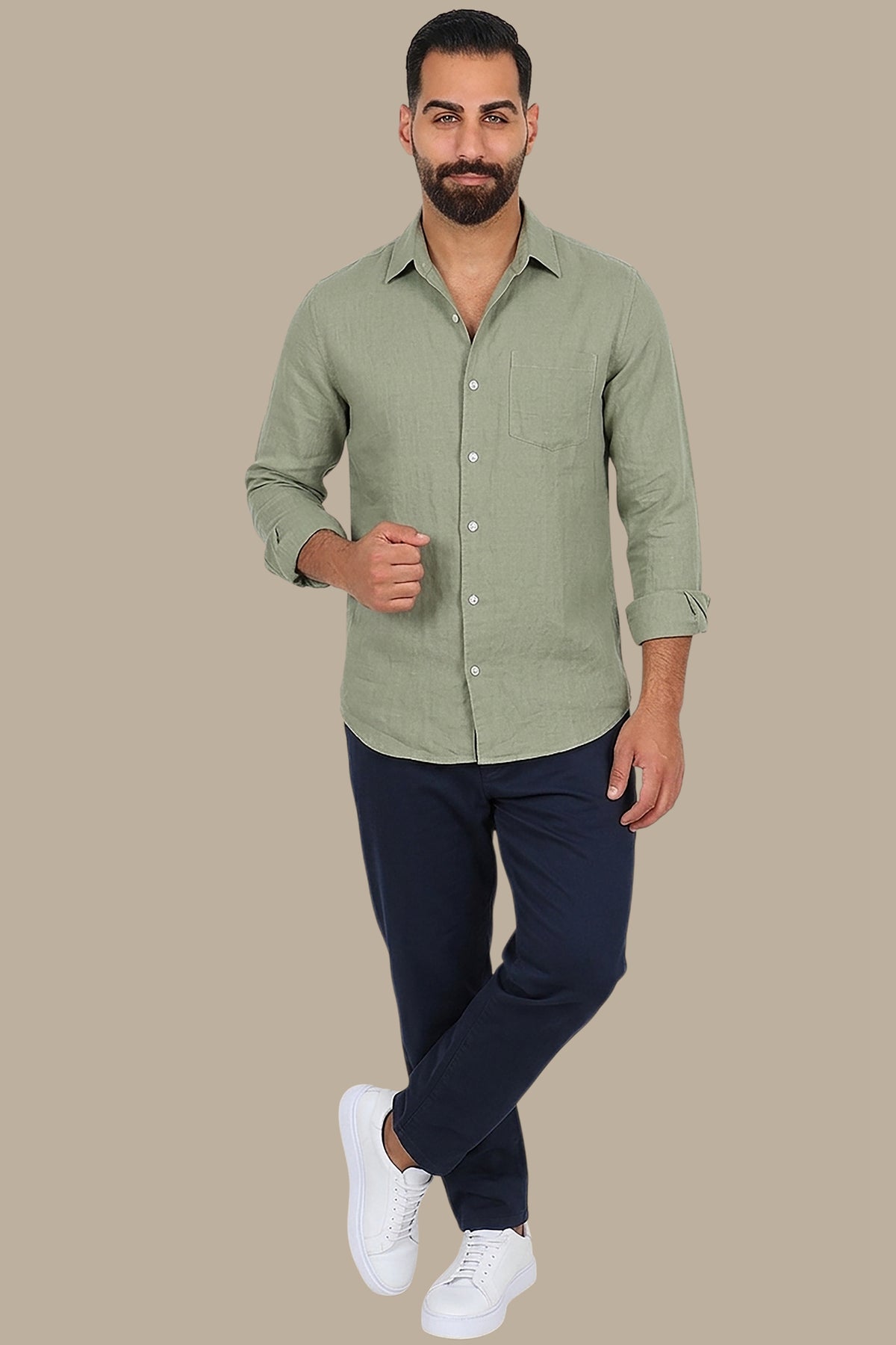 Linen Patch Pocket Shirt