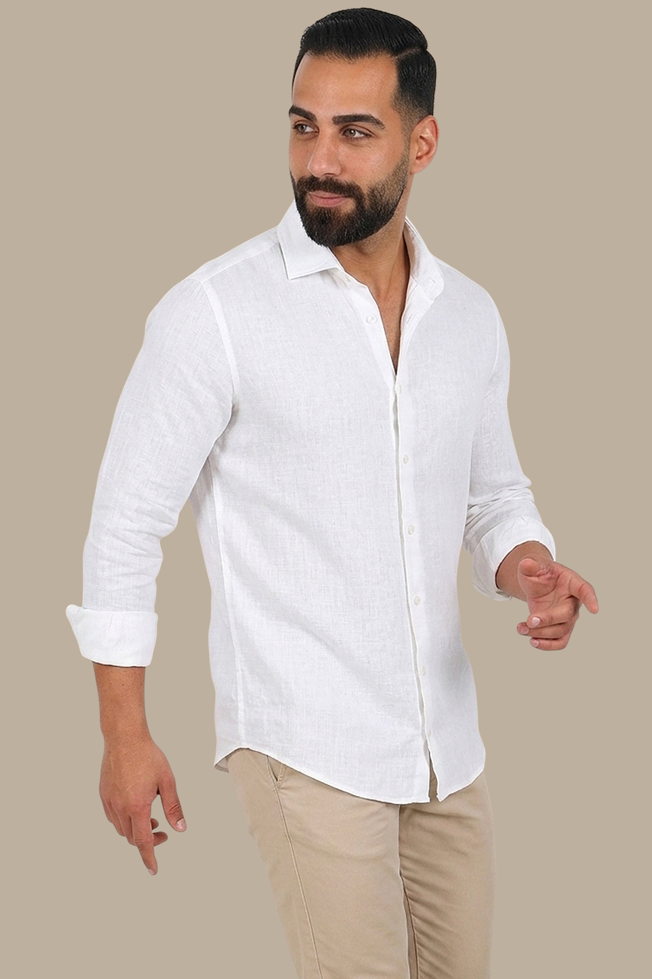 Classic White Linen Shirt