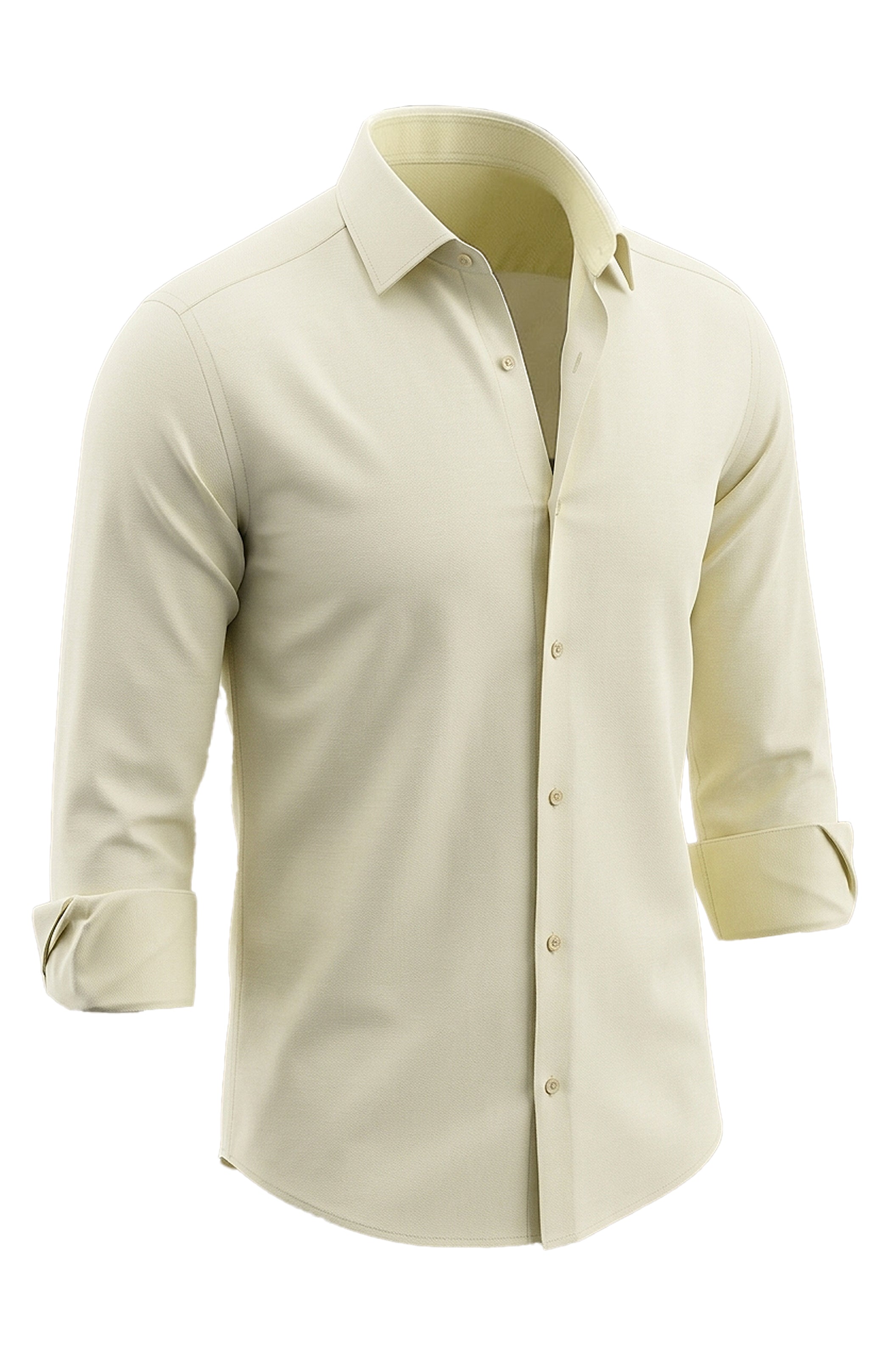 Sunshine Slim Fit: Yellow Chambray Shirt