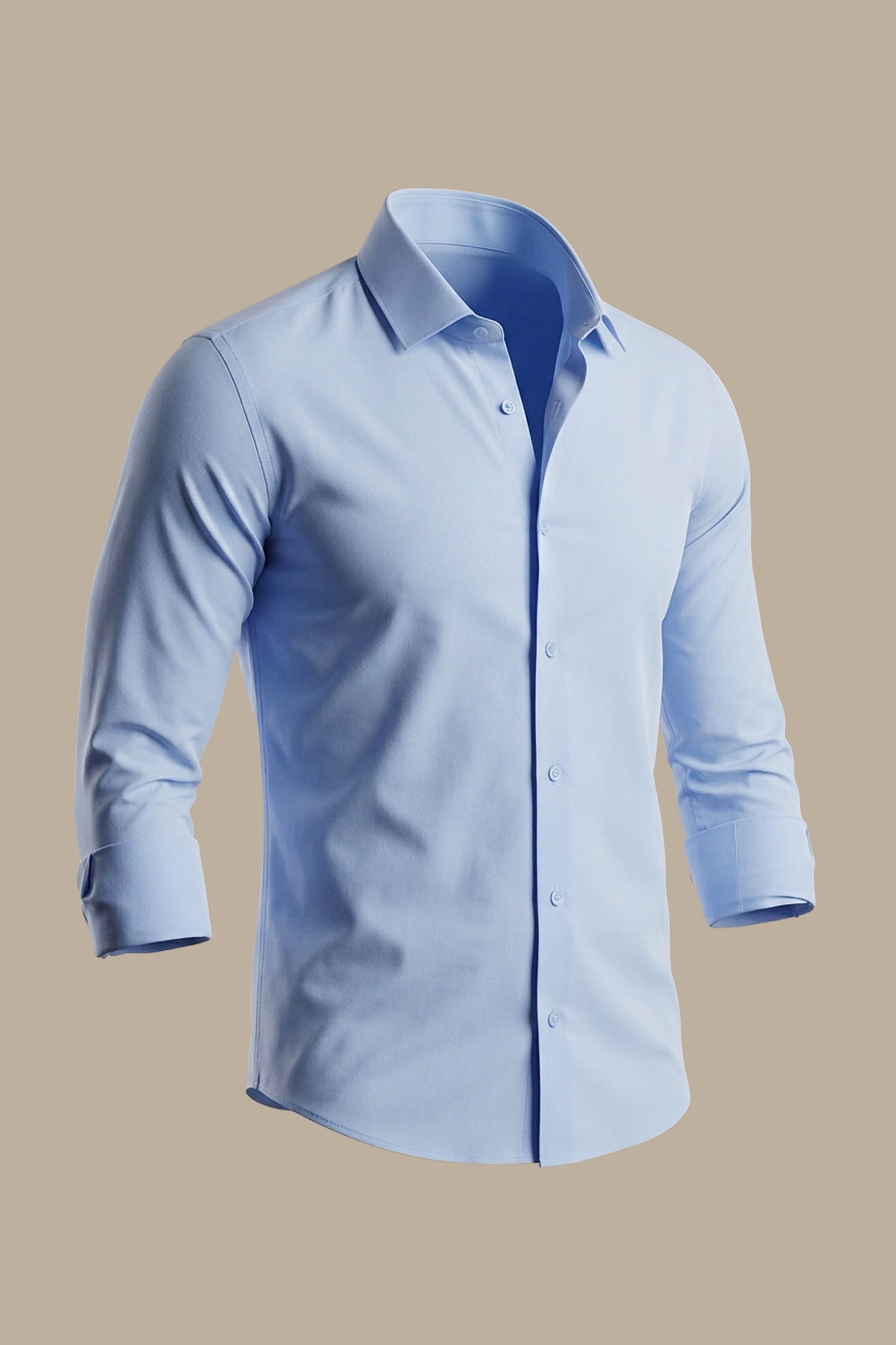 Blue Horizon: Chambray Slim Fit Shirt for Effortless Elegance