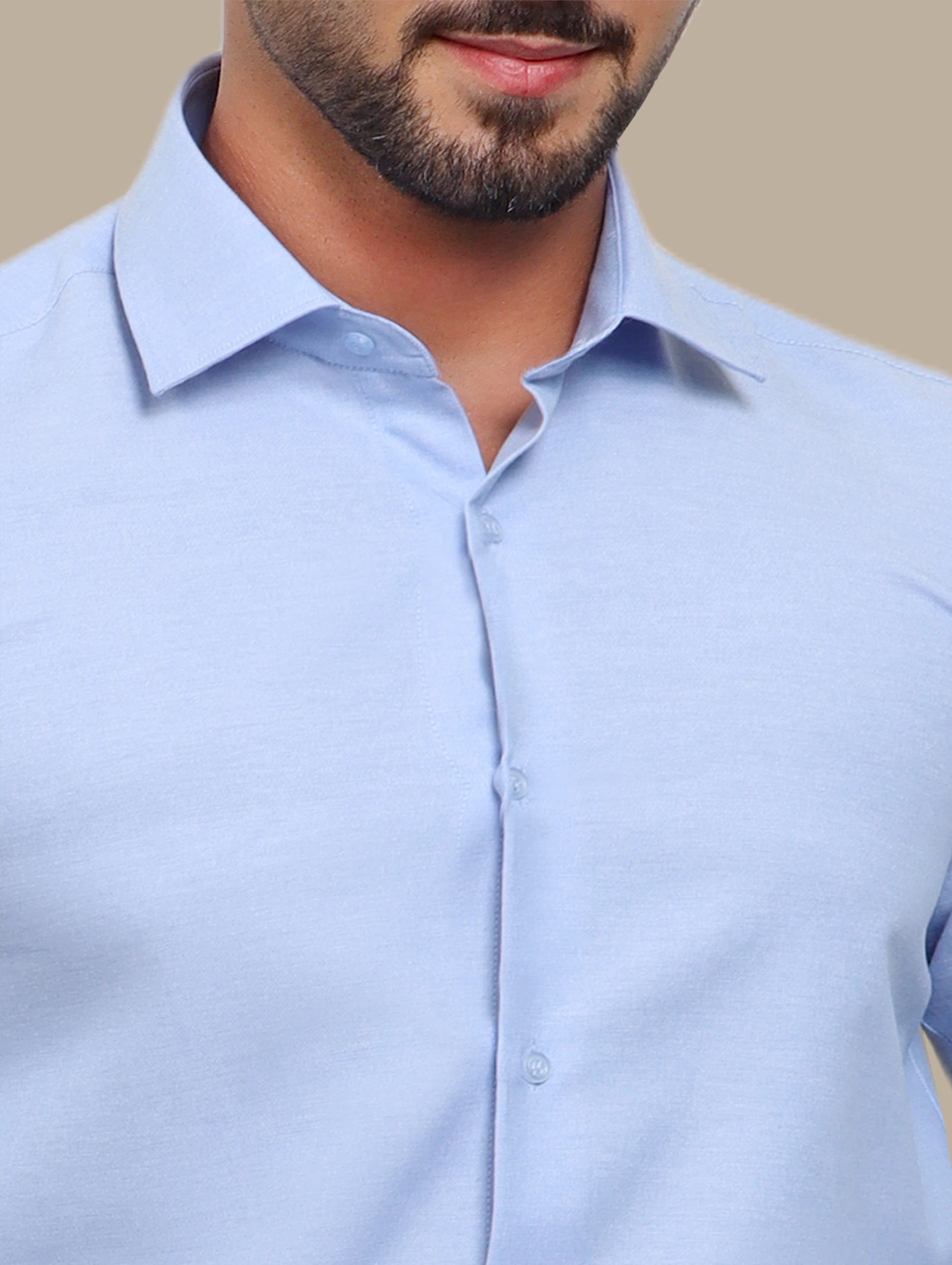 Shirt Chambray Slim Fit | Aqua