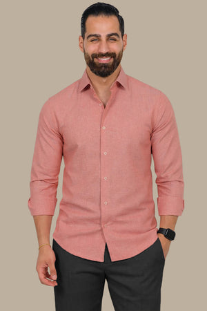 Chambray Sophistication: Slim Fit Brick Shirt