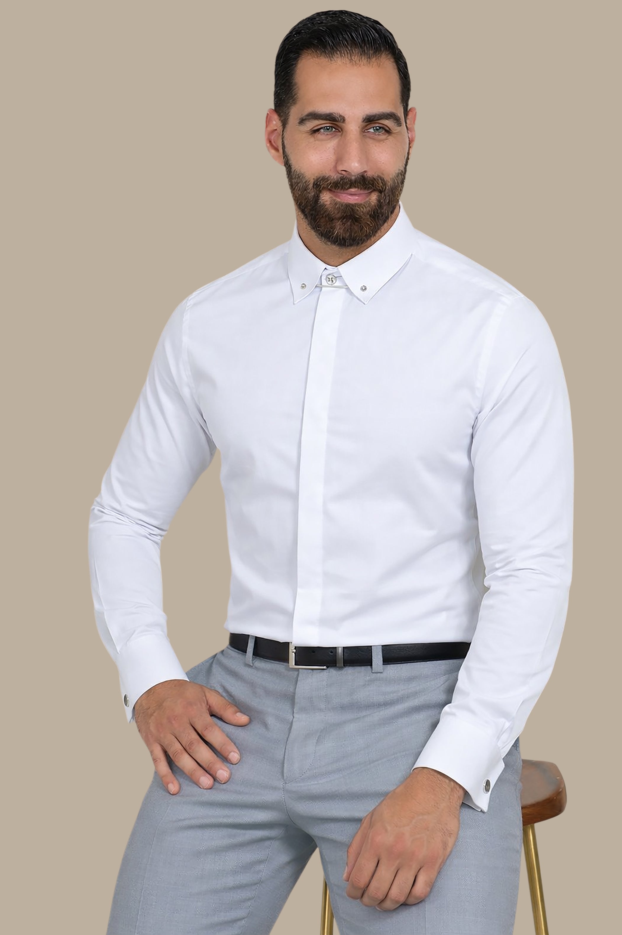 Shirt Pin Collar | White