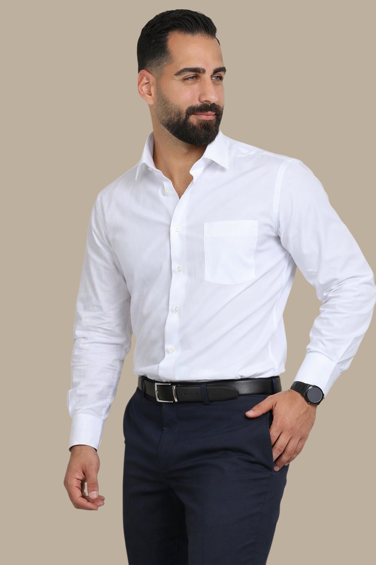 Shirt Classic Fil a fil Regular | White
