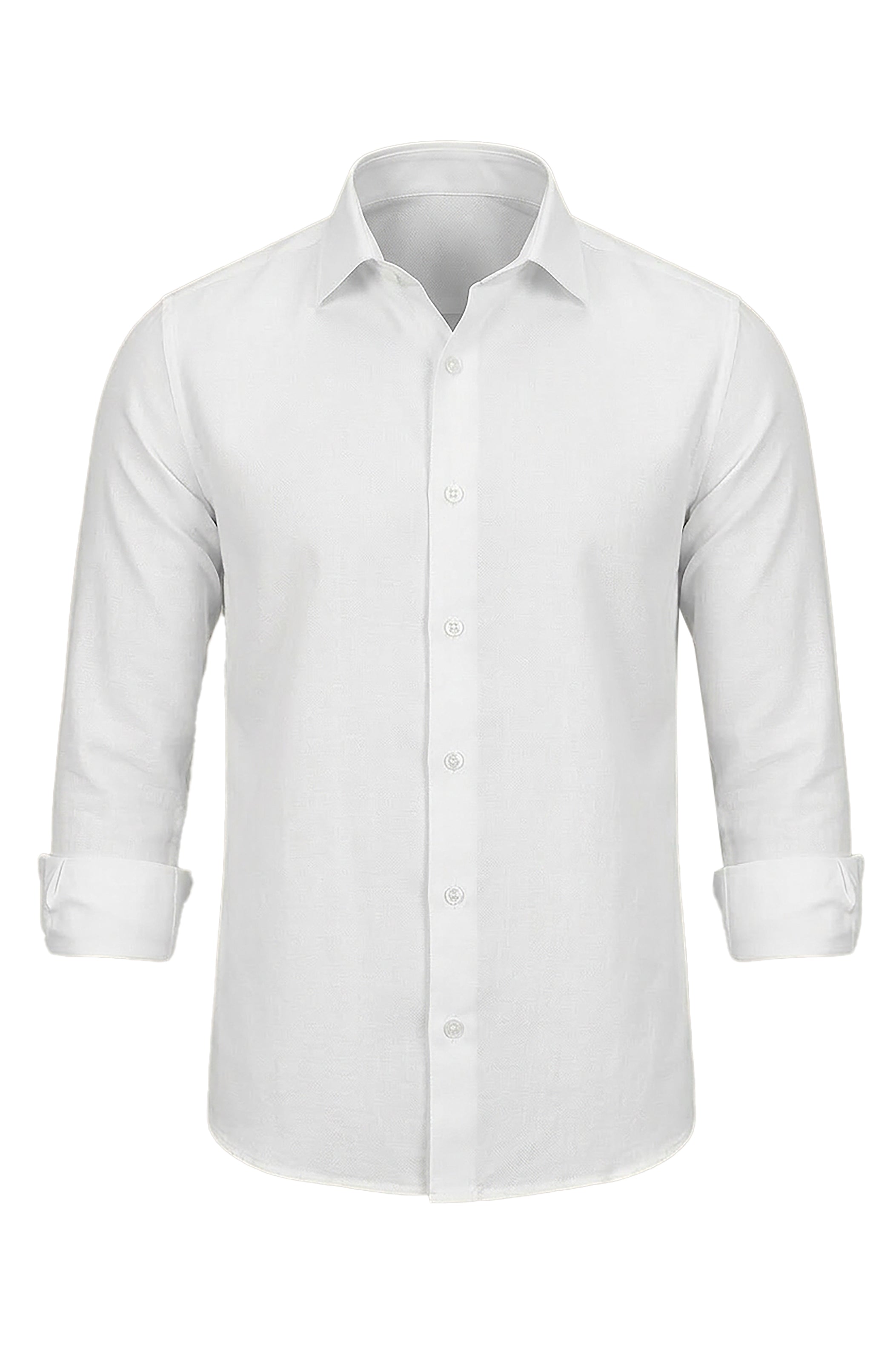 Light Blue Button-Down Shirt with Leaf Print