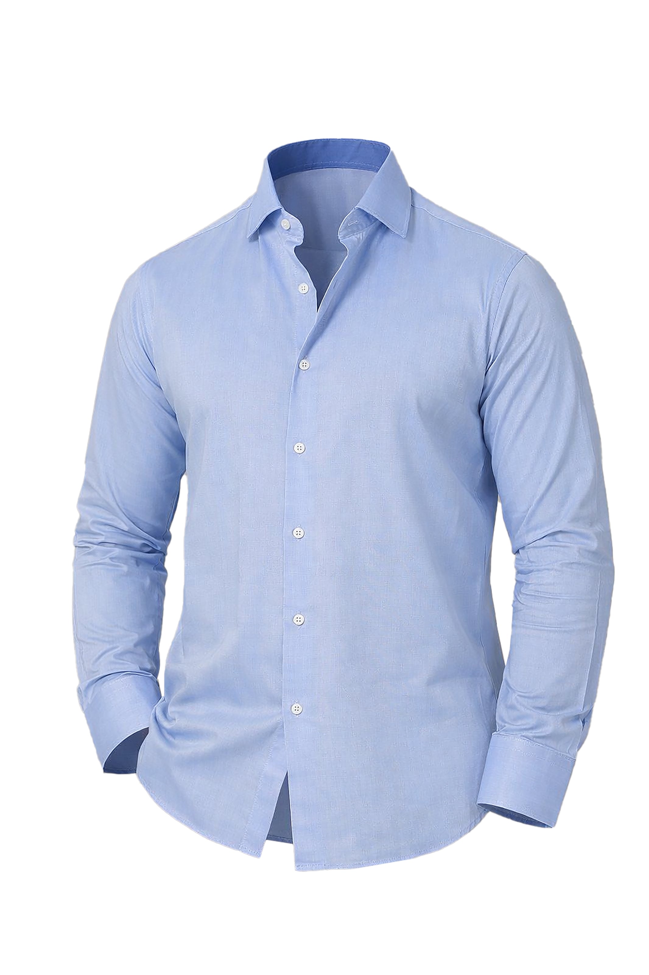 Classic Comfort: Soft Oxford Blue Shirt