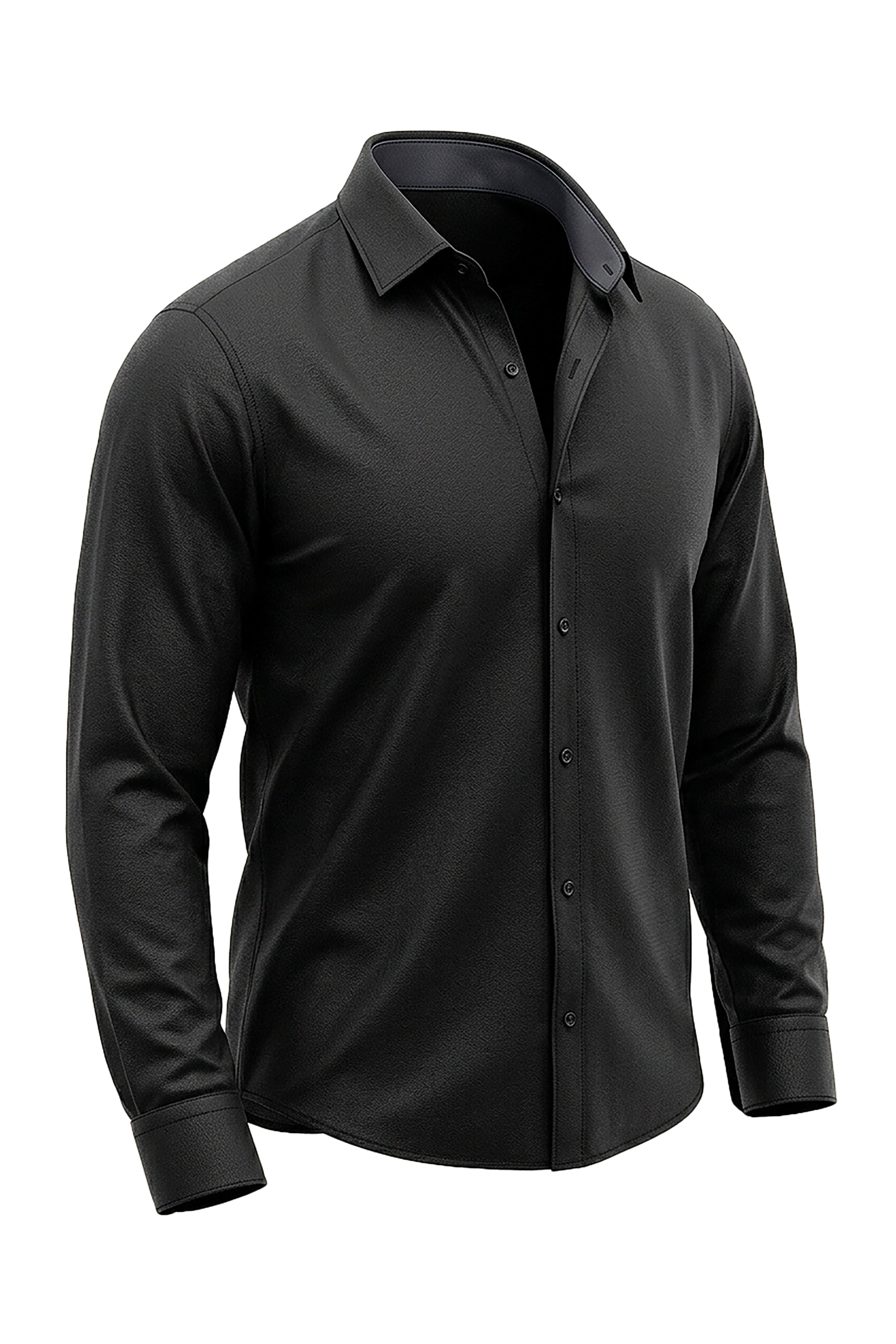 Black Slim Oxford Shirt