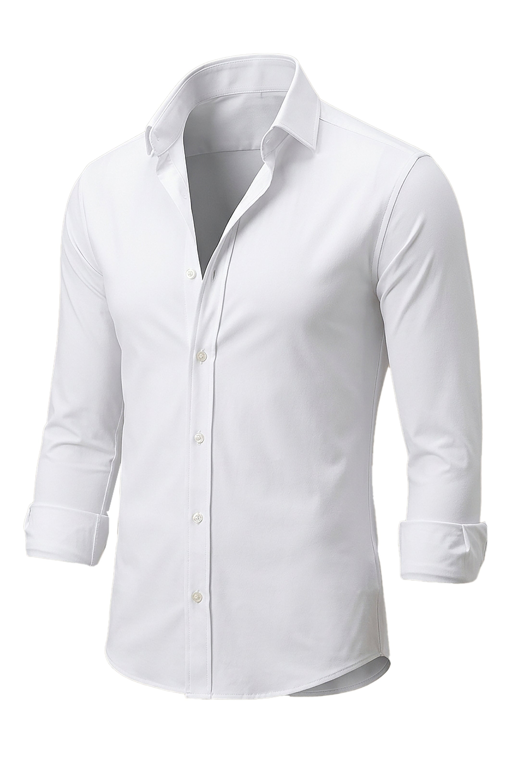 Pure Elegance: Classic White Lycra Shirt